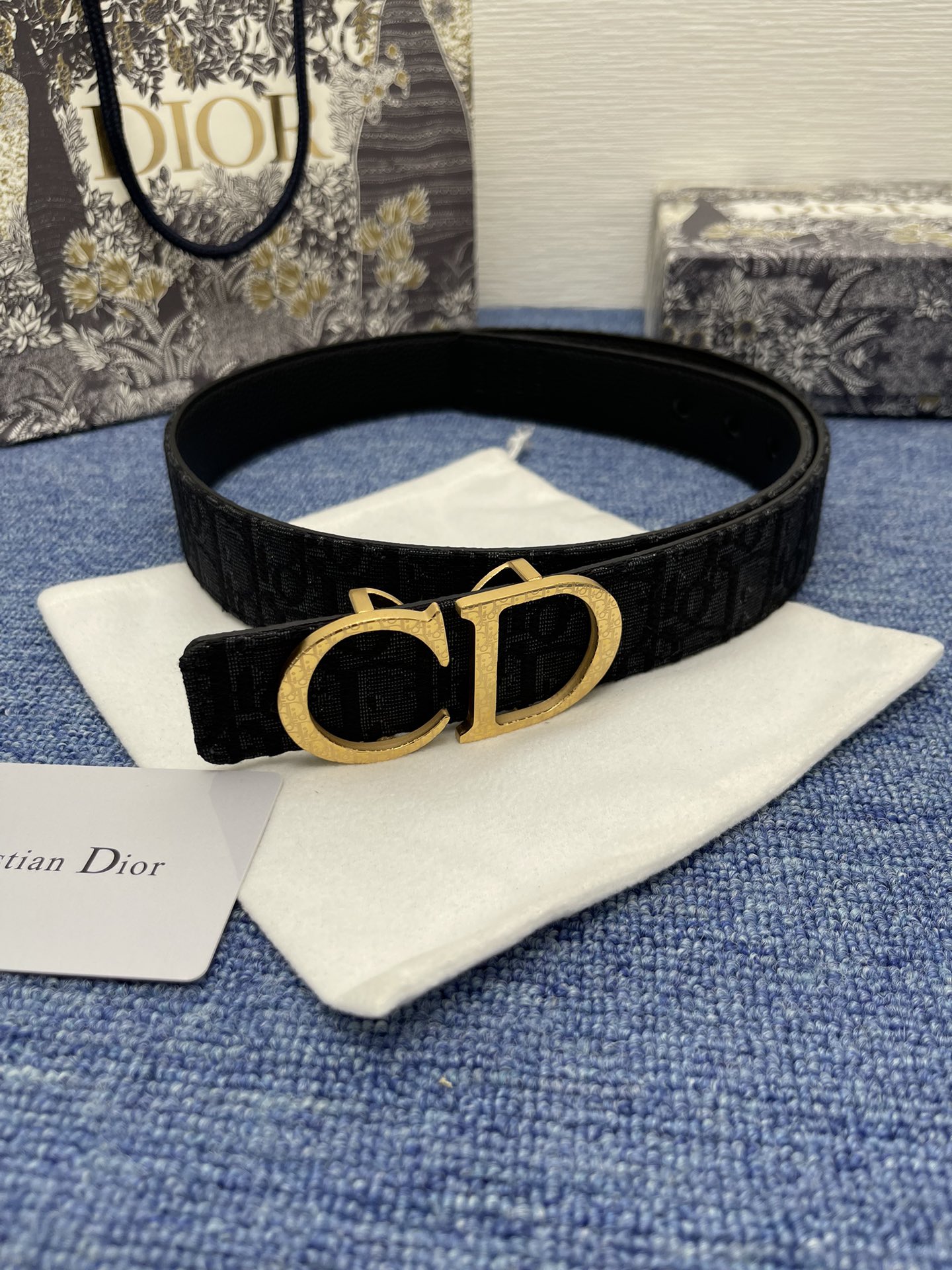 Dior Male Pin Buckle Belt Black Adjustable M