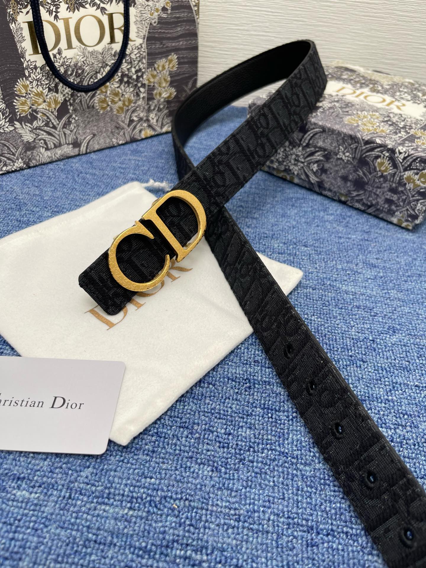 Dior Male Pin Buckle Belt Black Adjustable M