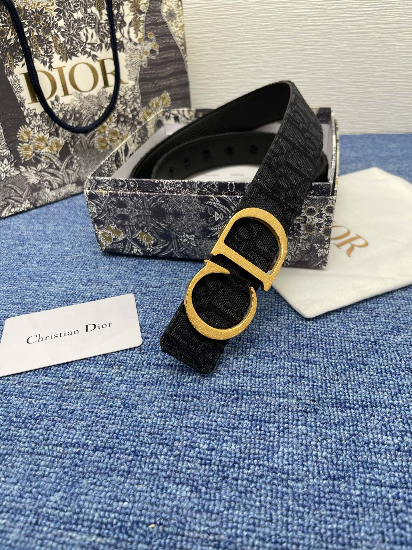 Dior Male Pin Buckle Belt Black Adjustable M