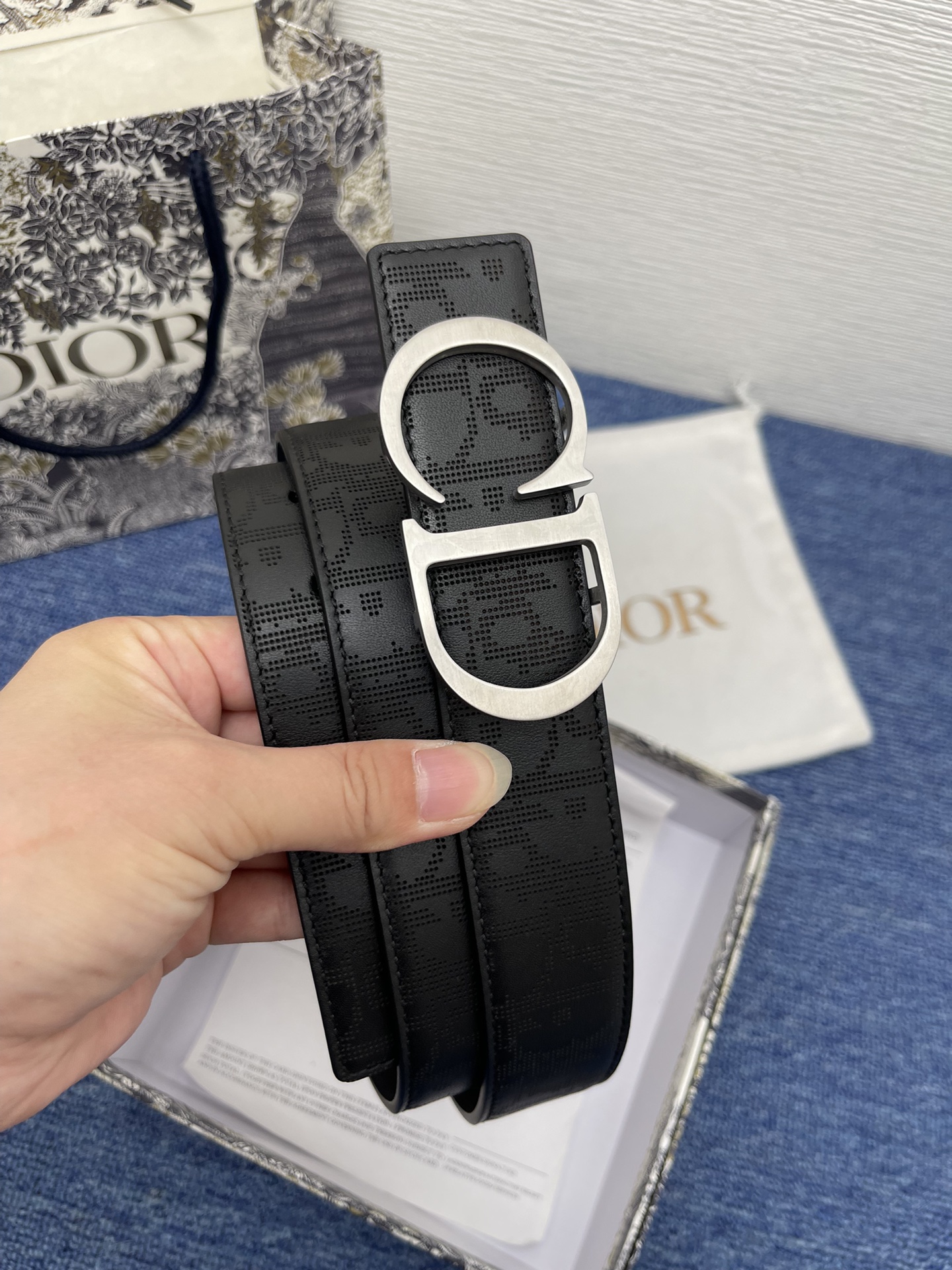 Dior Male Pin Buckle Belt Black Adjustable M