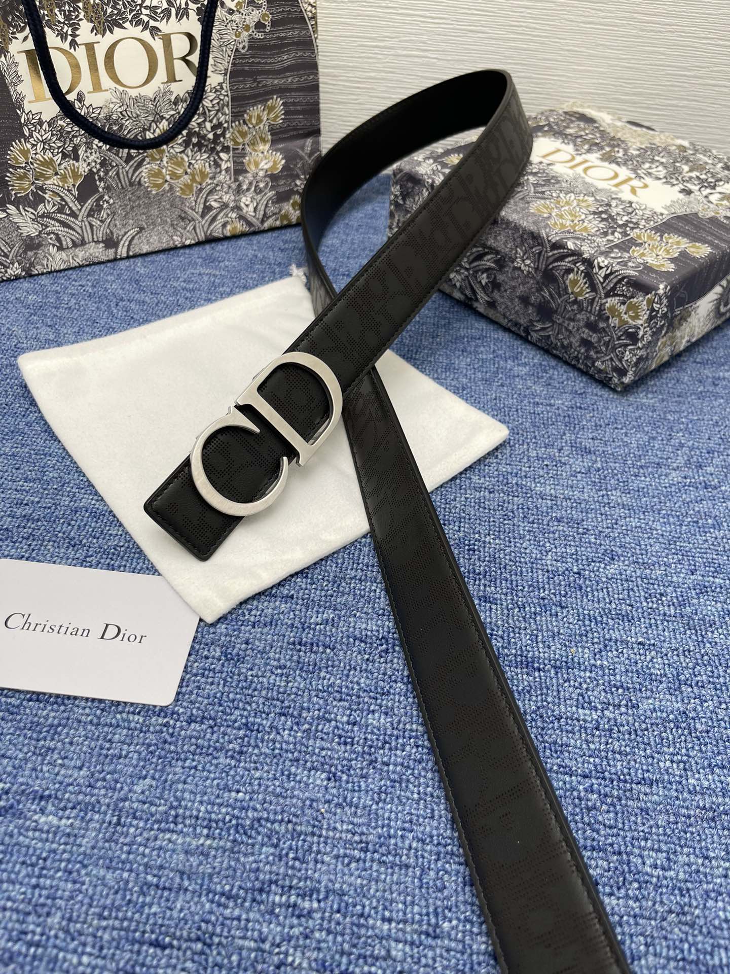 Dior Male Pin Buckle Belt Black Adjustable M