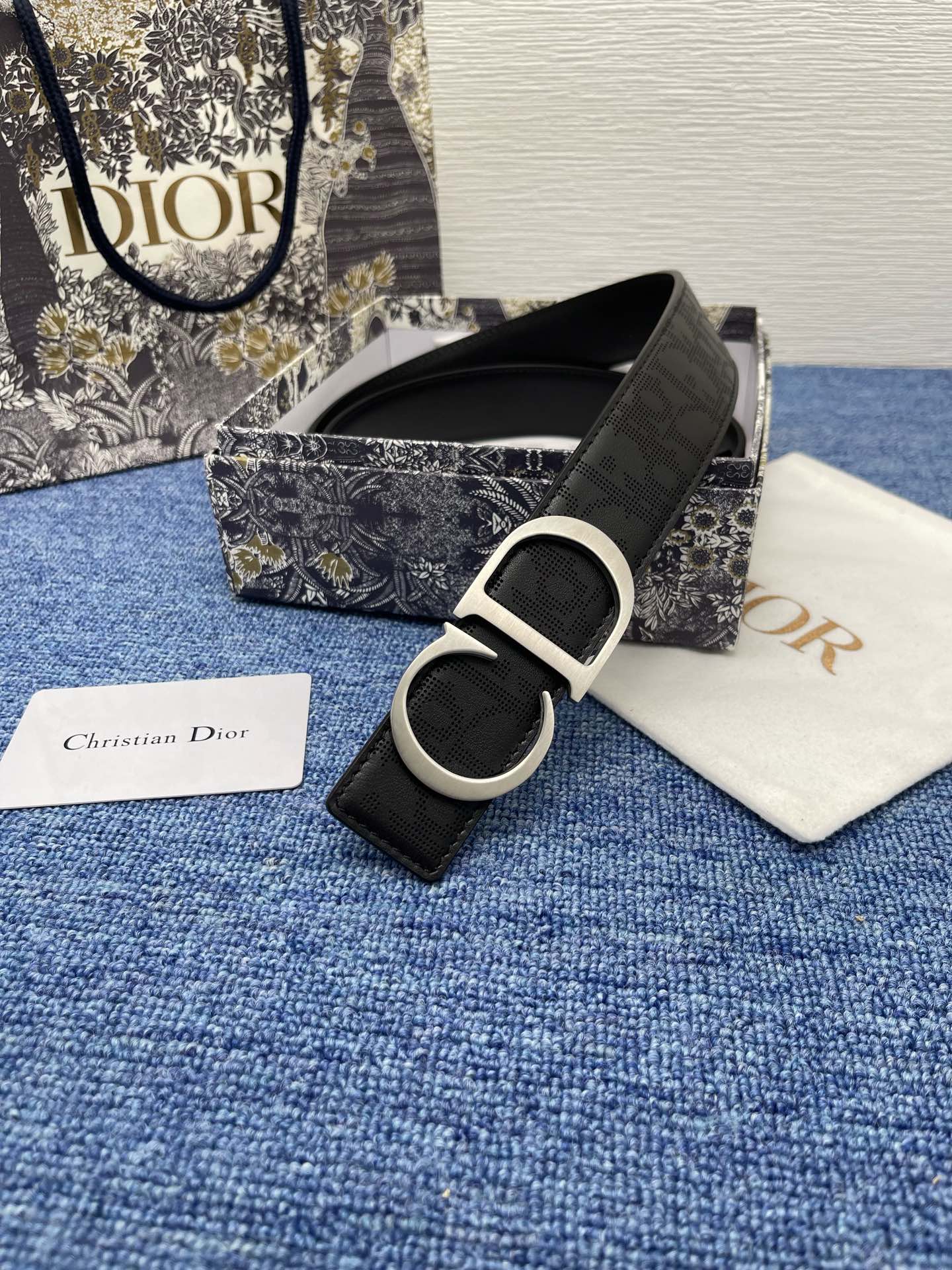 Dior Male Pin Buckle Belt Black Adjustable M