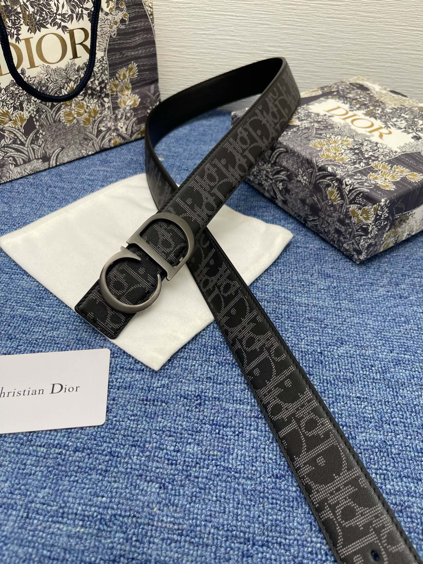 Dior Male Pin Buckle Belt Black Adjustable M