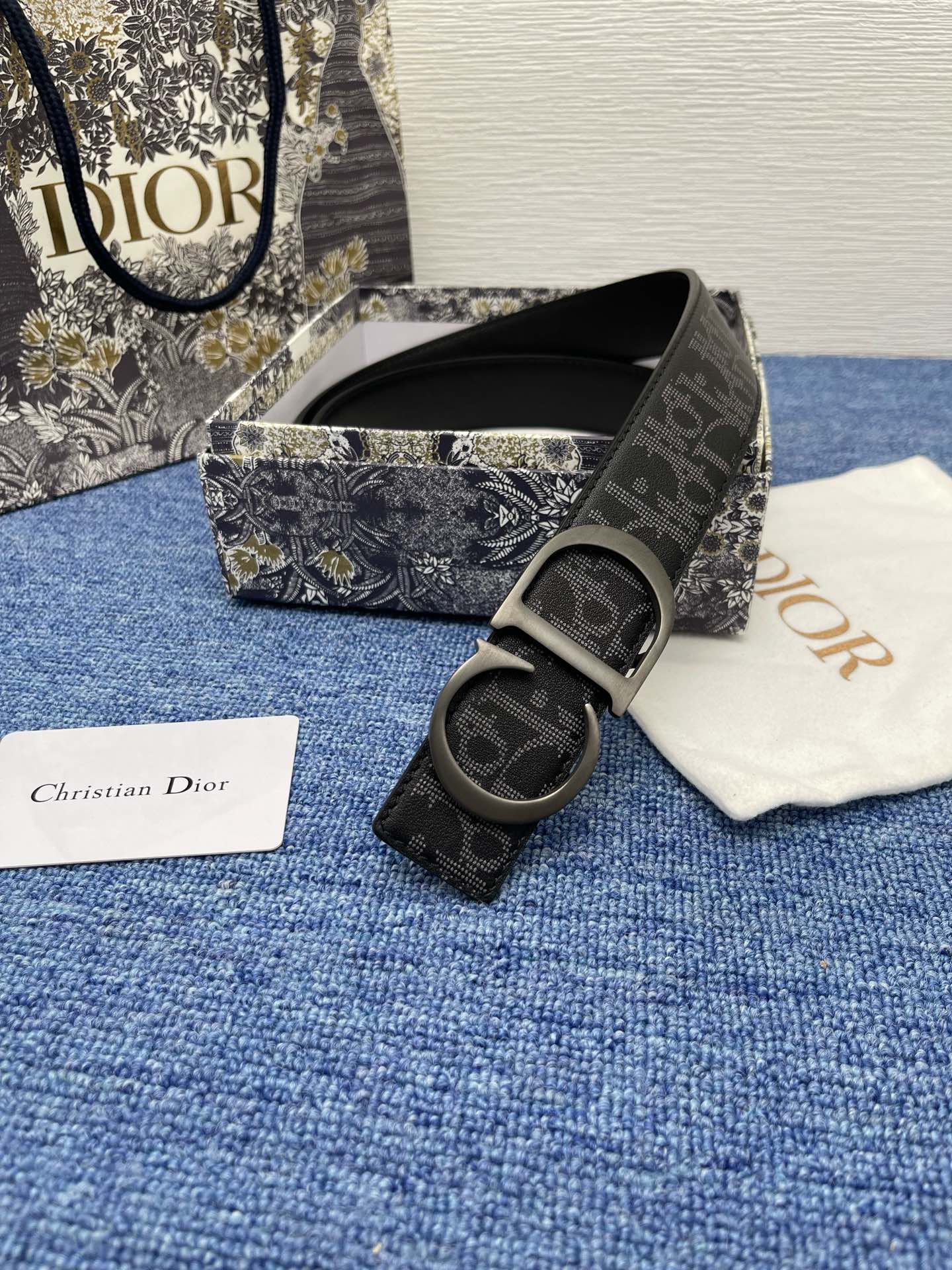 Dior Male Pin Buckle Belt Black Adjustable M