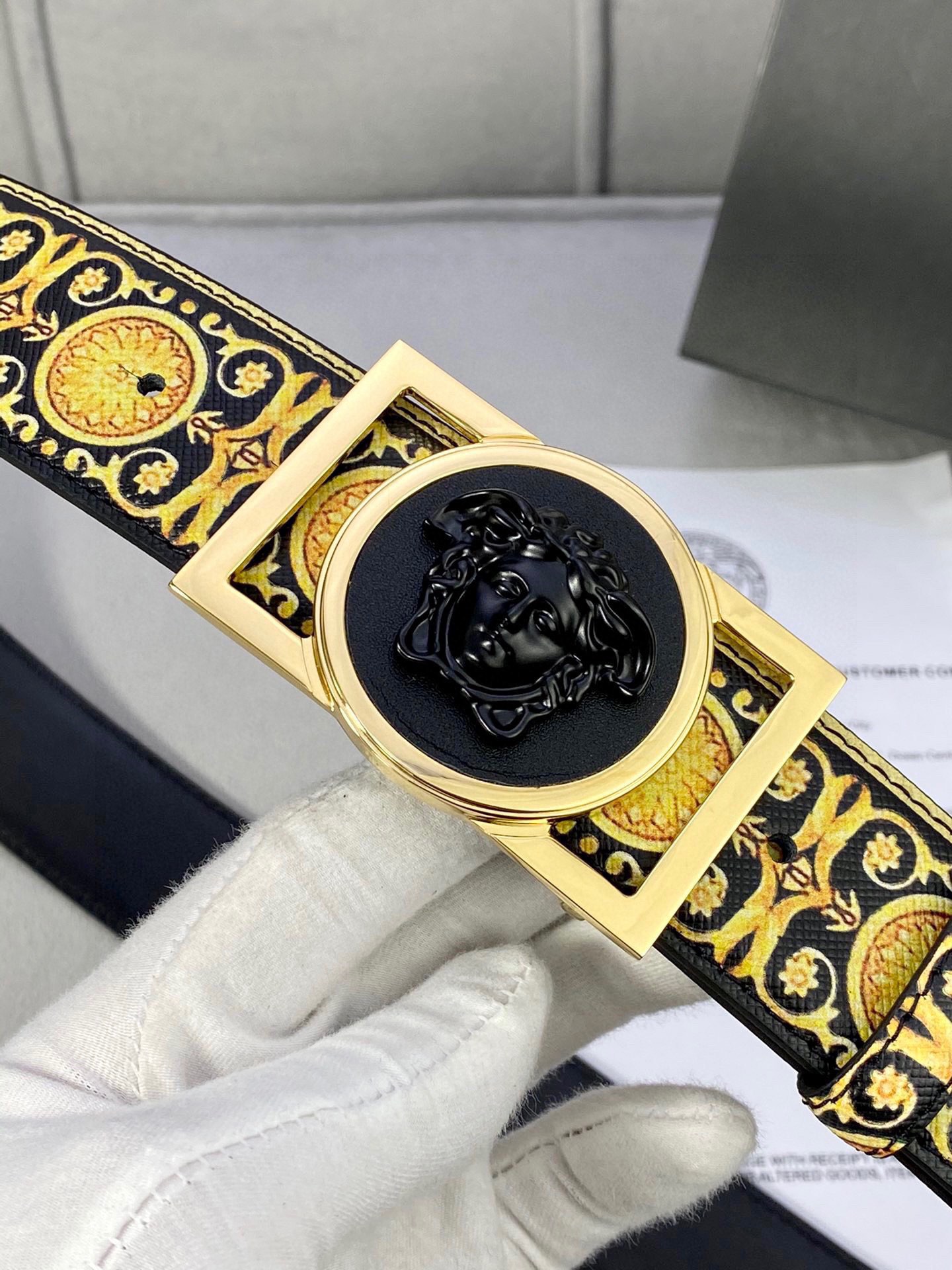 Versace Basic Belt Cow Leather S-m-l