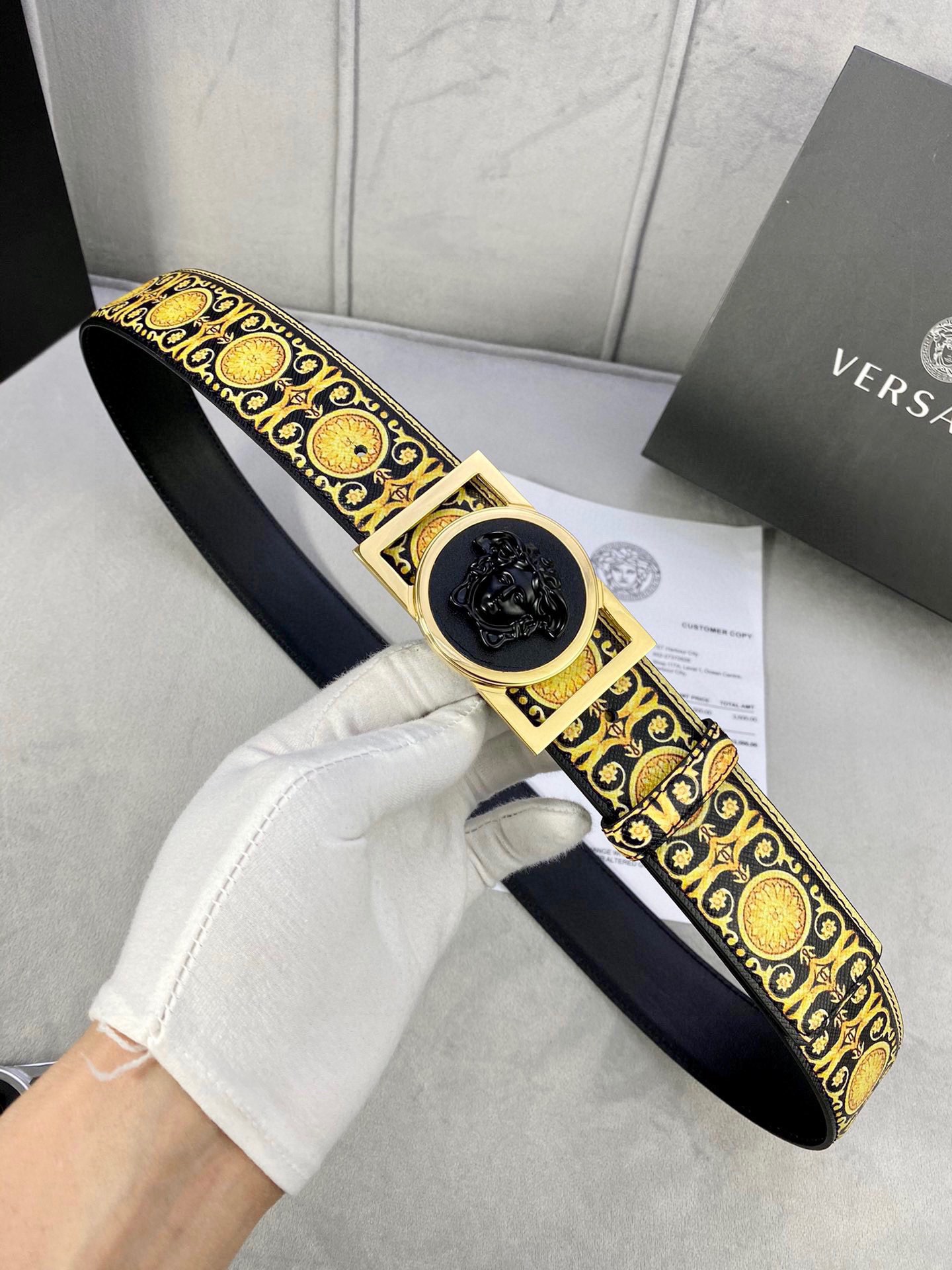 Versace Basic Belt Cow Leather S-m-l
