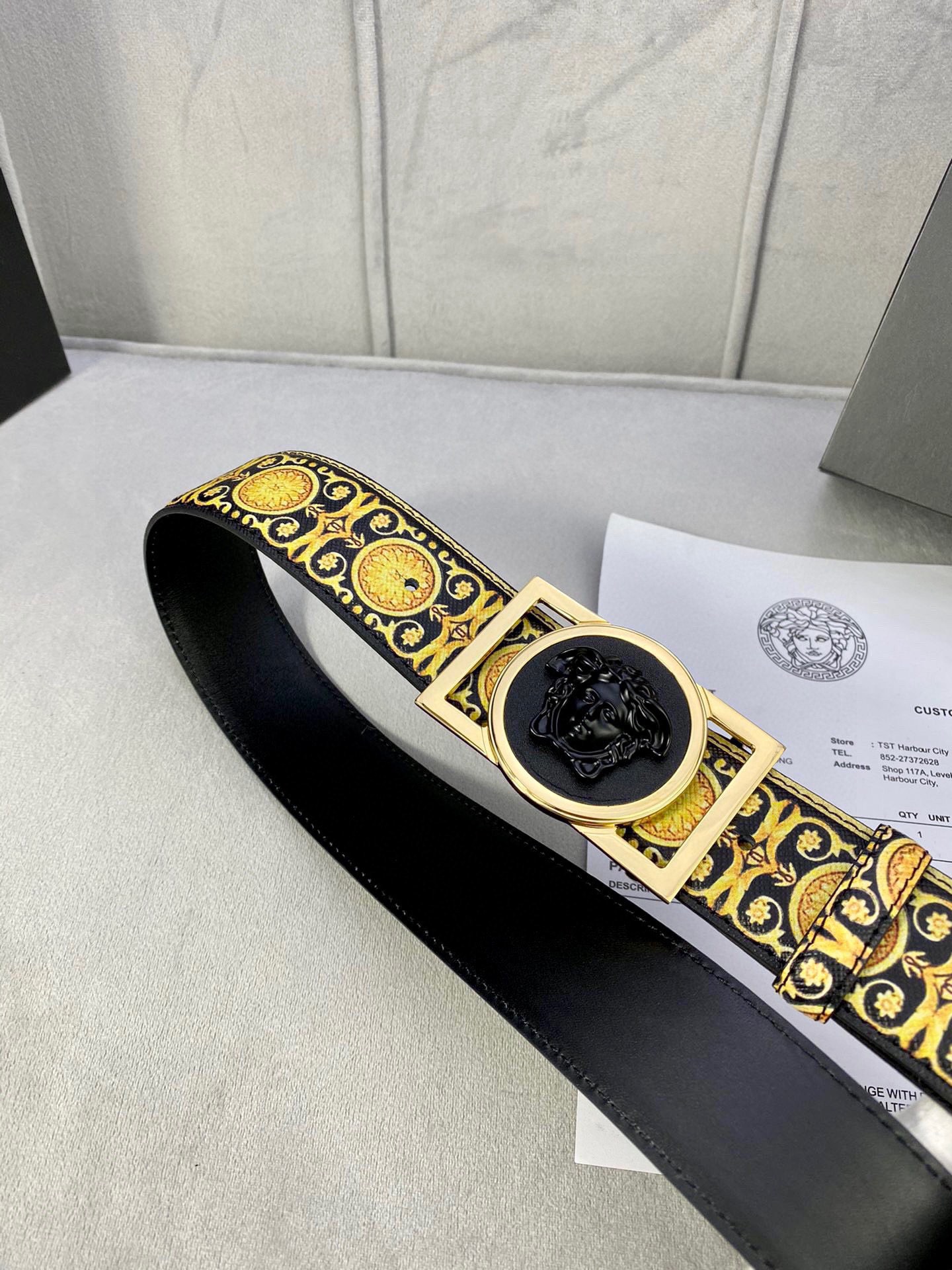 Versace Basic Belt Cow Leather S-m-l