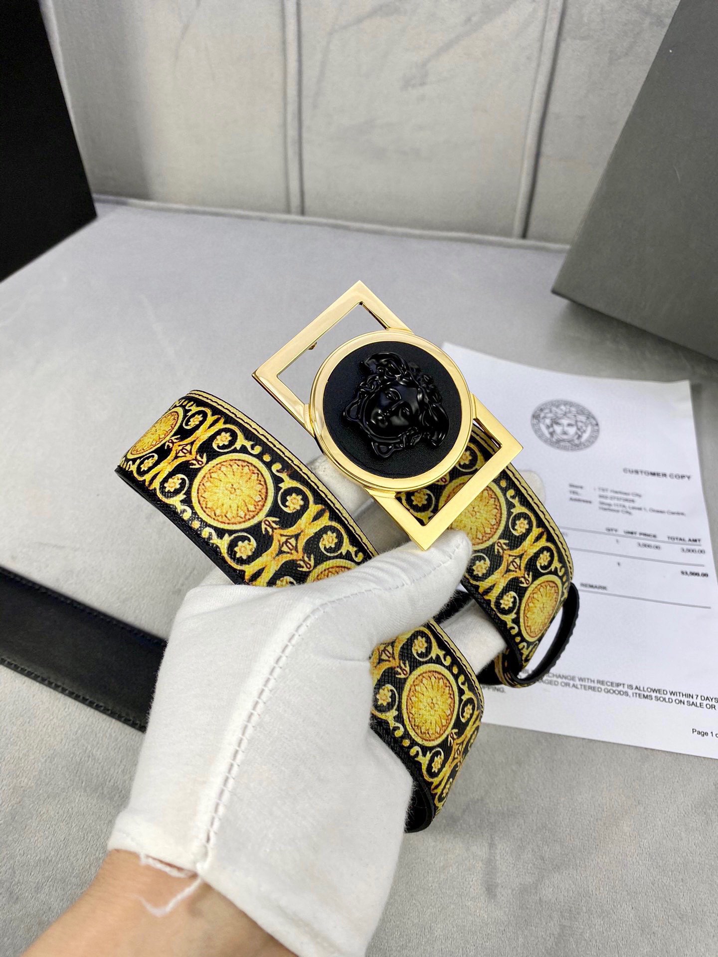 Versace Basic Belt Cow Leather S-m-l