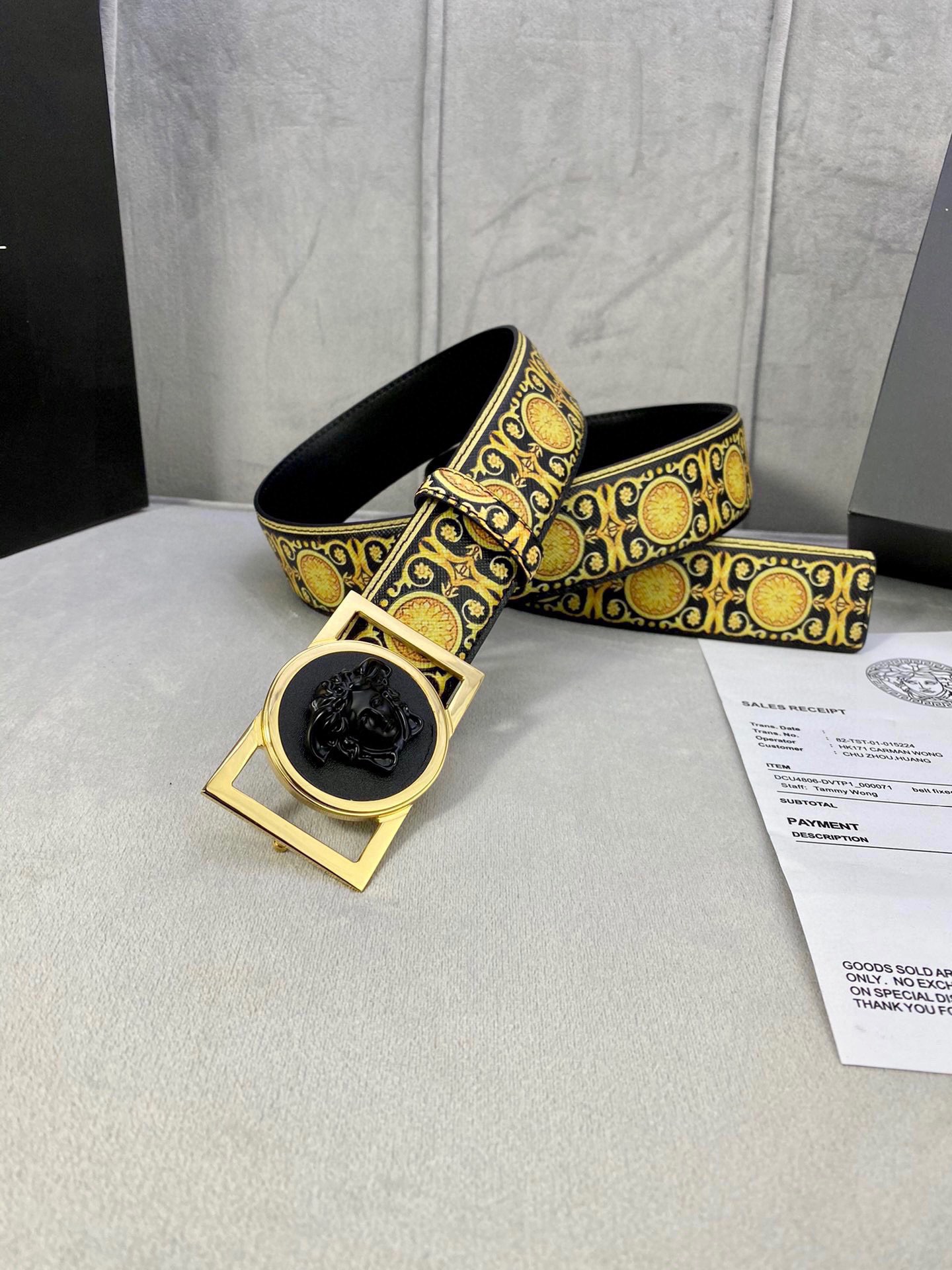 Versace Basic Belt Cow Leather S-m-l