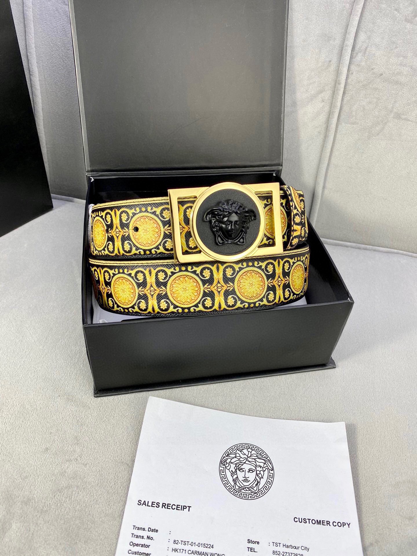 Versace Basic Belt Cow Leather S-m-l