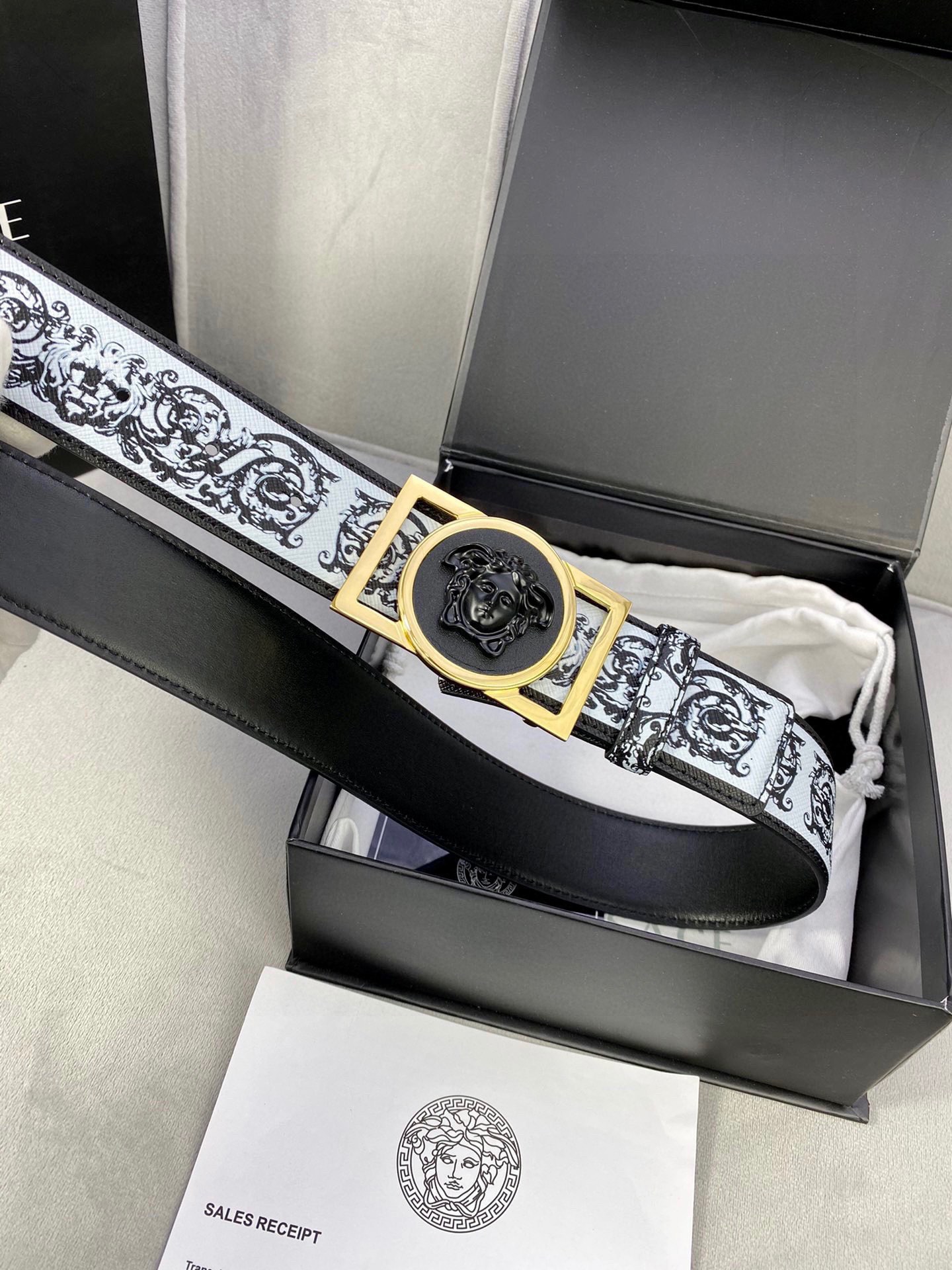 Versace Basic Belt Cow Leather S-m-l