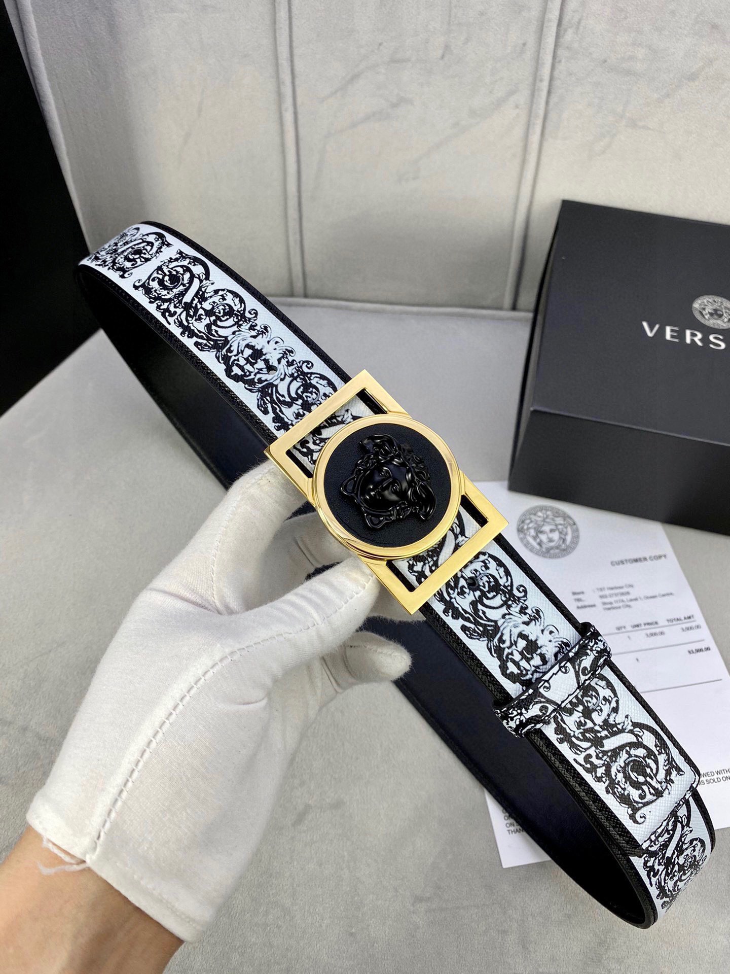 Versace Basic Belt Cow Leather S-m-l