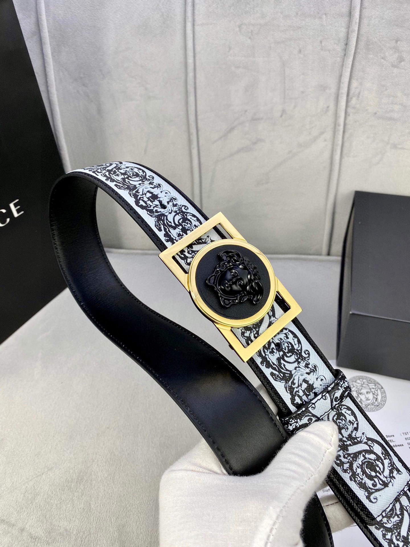 Versace Basic Belt Cow Leather S-m-l