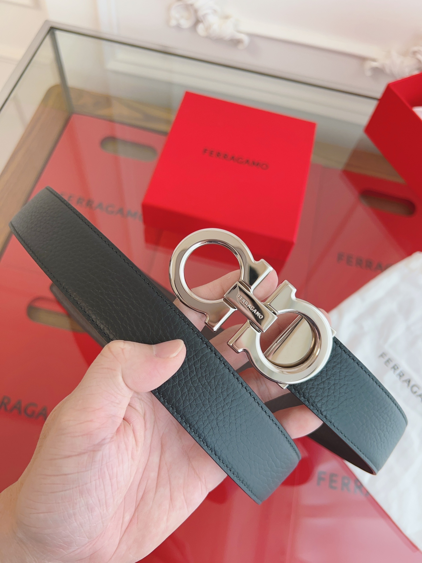 Salvatore Ferragamo Male Leather Belt