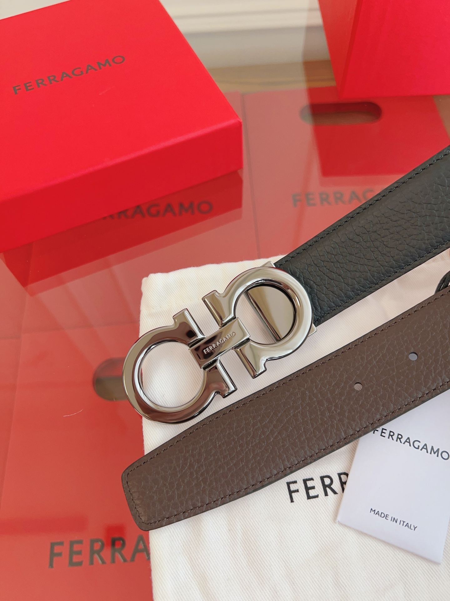 Salvatore Ferragamo Male Leather Belt
