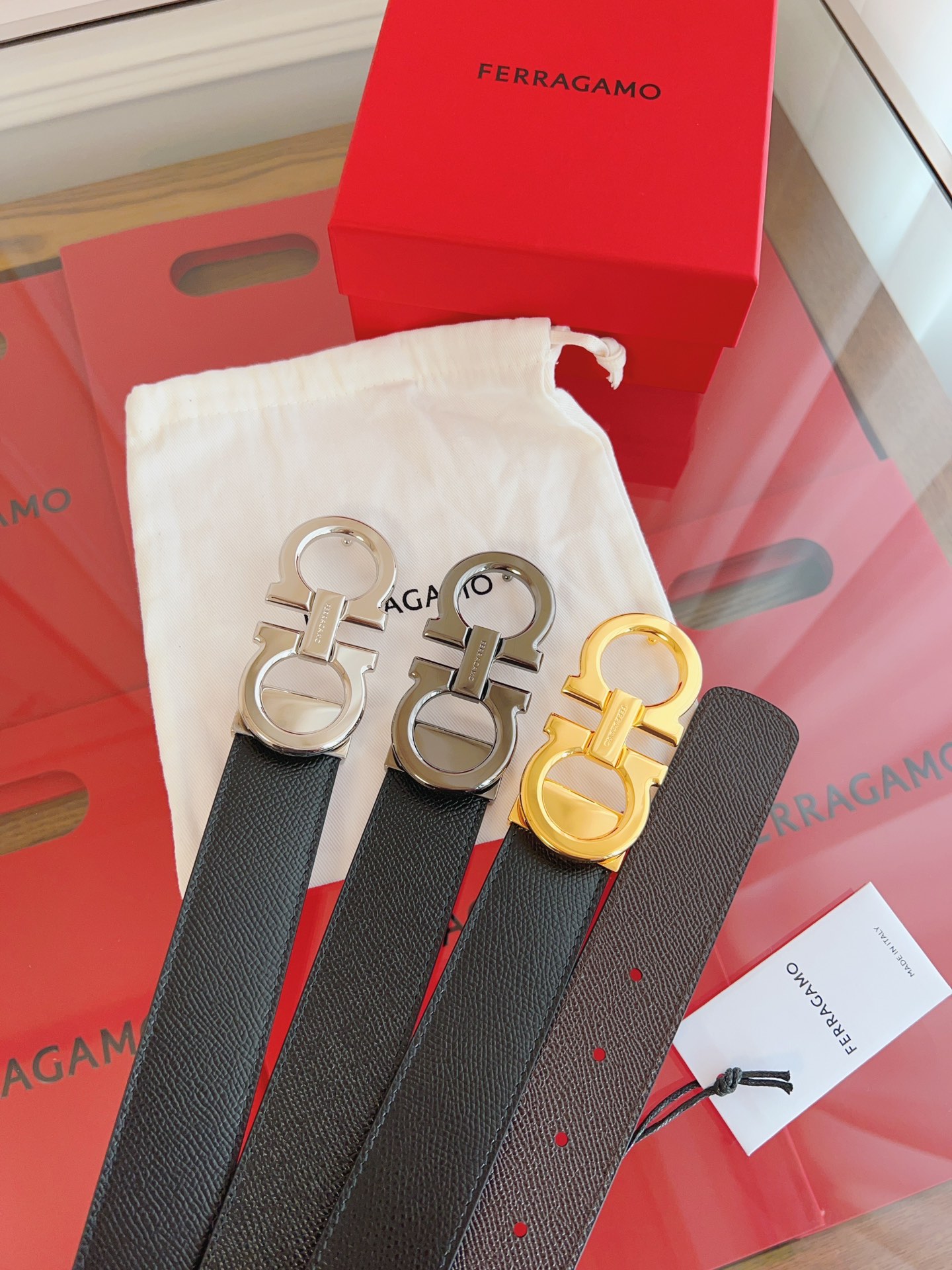 Salvatore Ferragamo Male Leather Belt