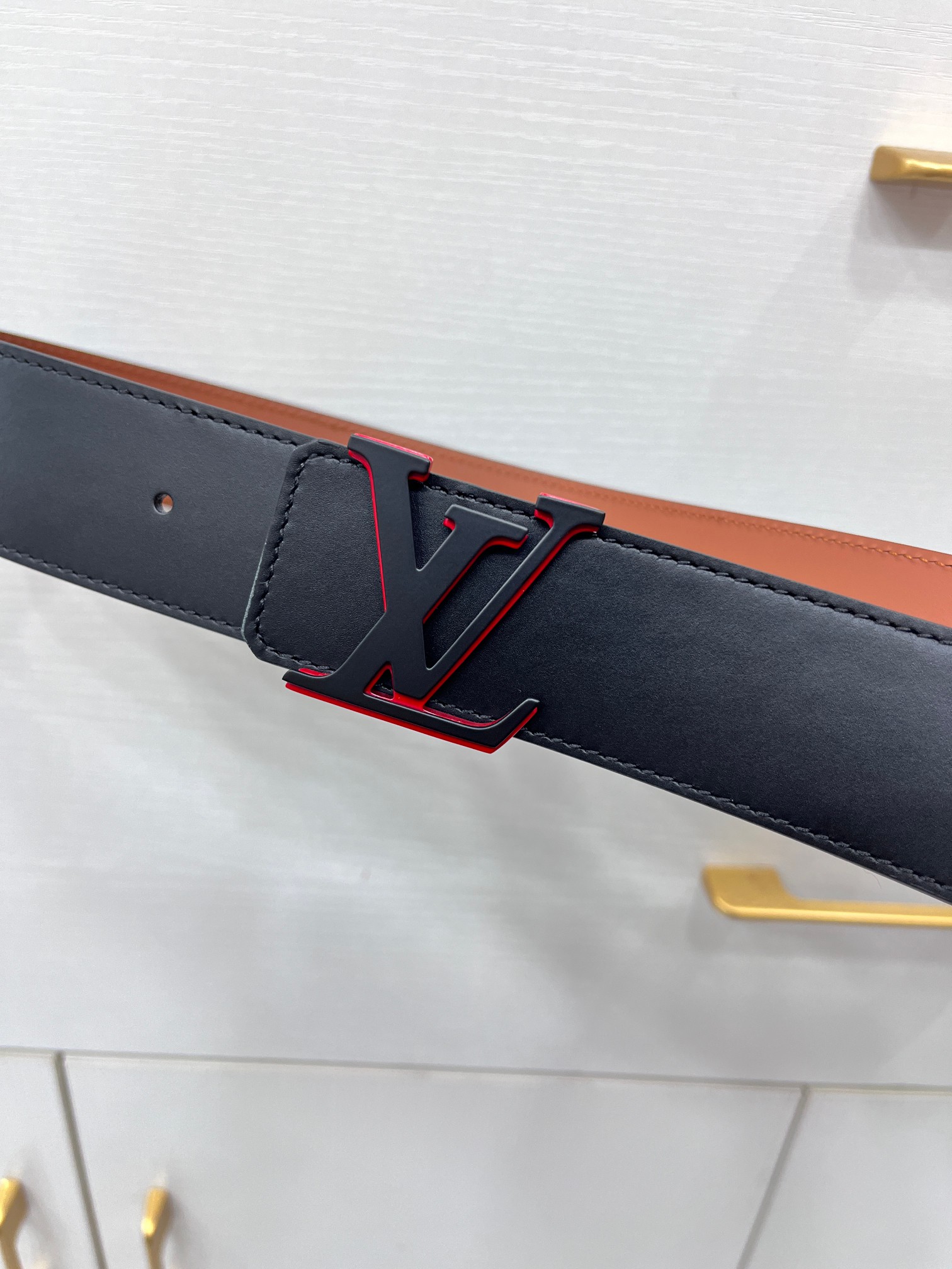 Basic Belt Cow Leather Red