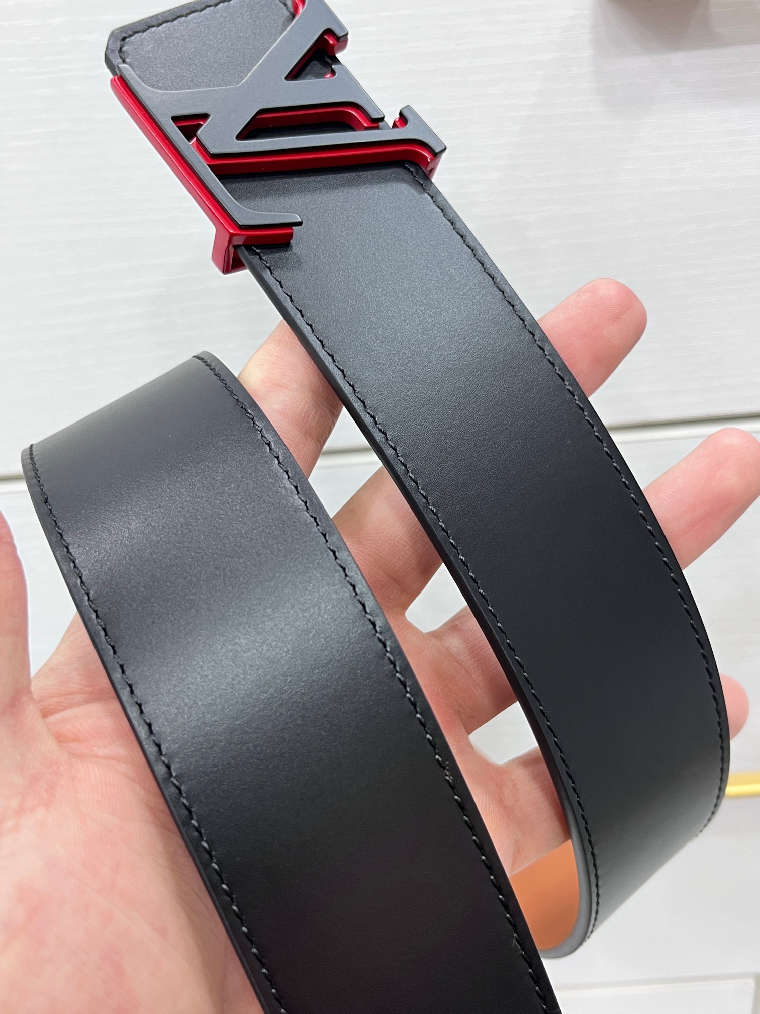 Basic Belt Cow Leather Red