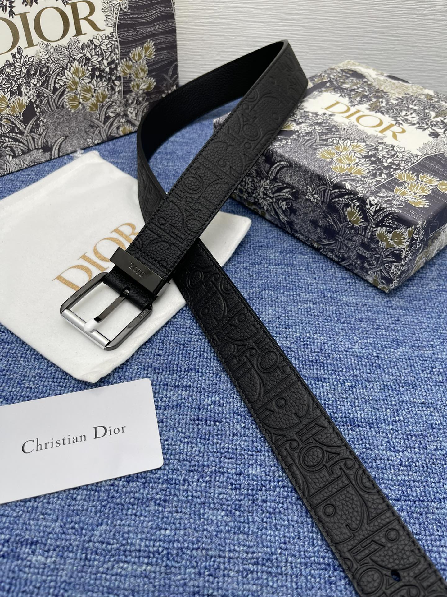 Dior Basic Belt Cow Leather Black Adjustable L