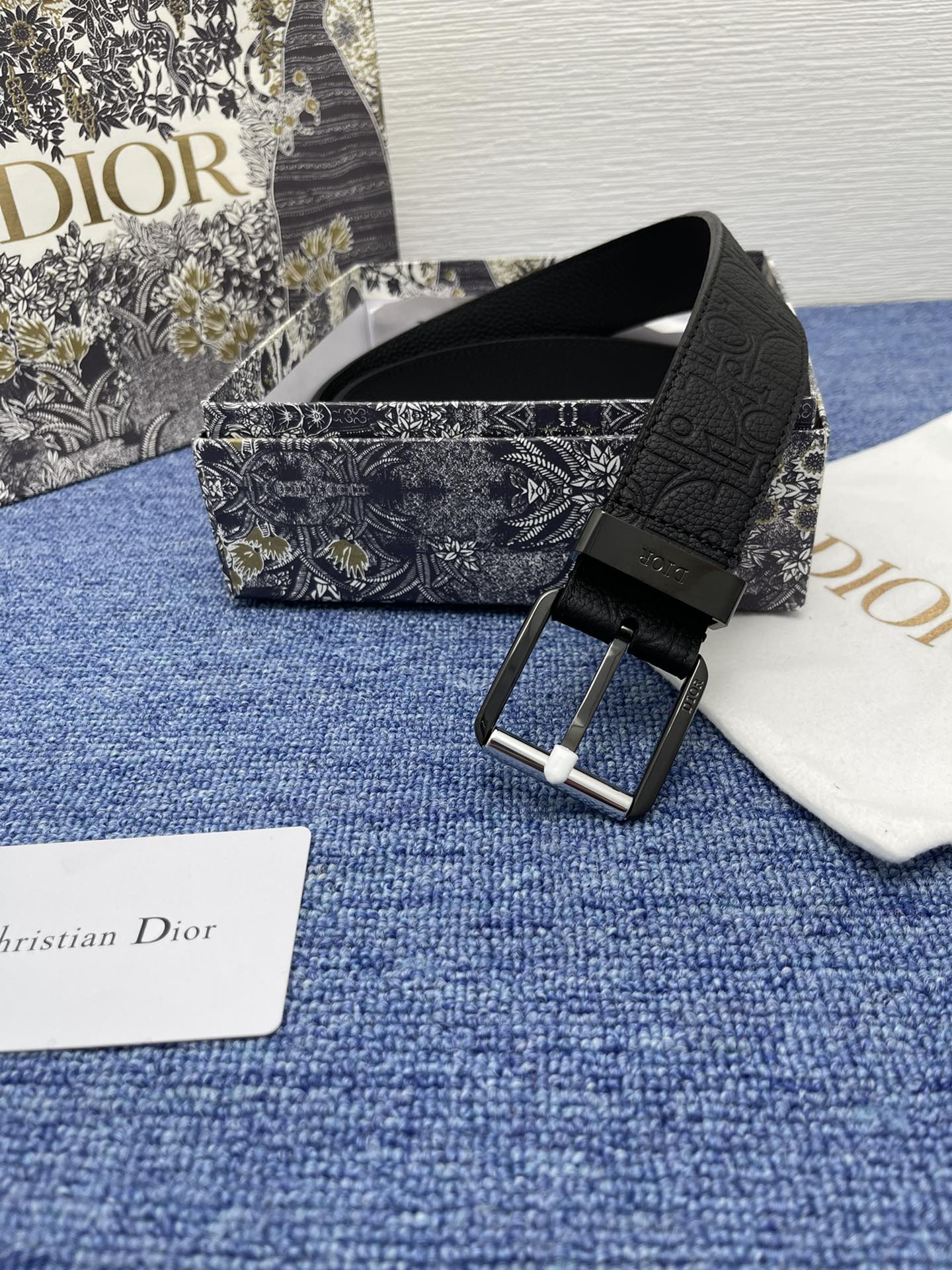 Dior Basic Belt Cow Leather Black Adjustable L