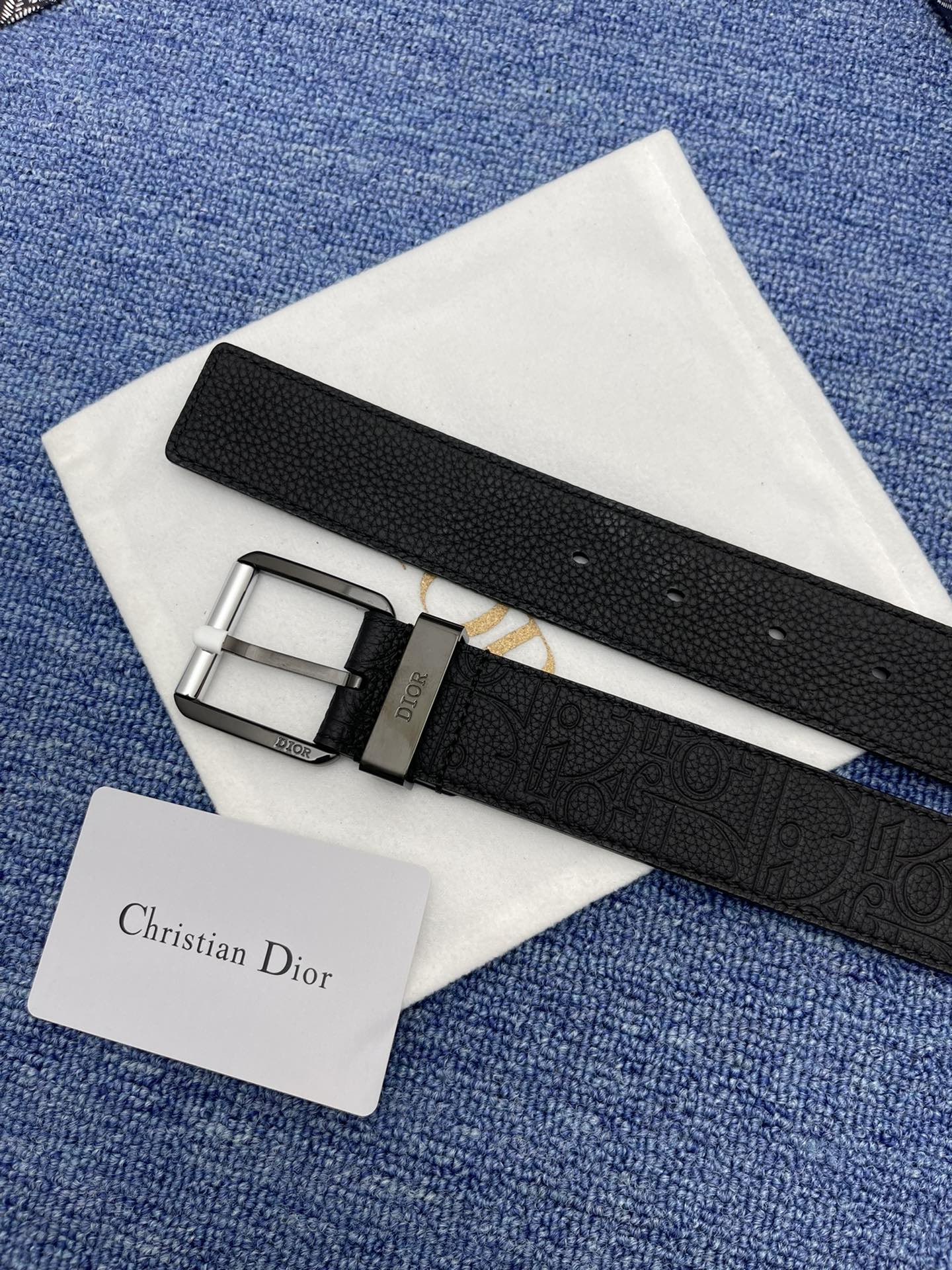 Dior Basic Belt Cow Leather Black Adjustable L