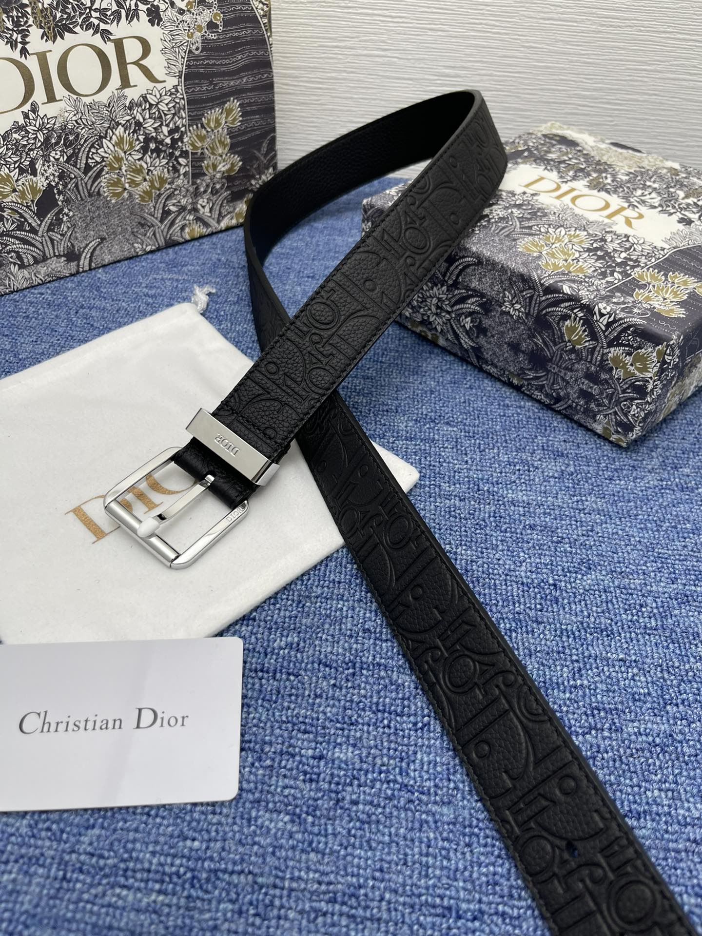 Dior Basic Belt Cow Leather Black Adjustable L