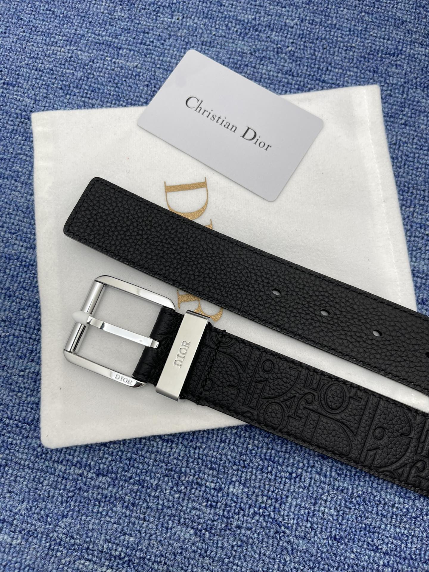Dior Basic Belt Cow Leather Black Adjustable L