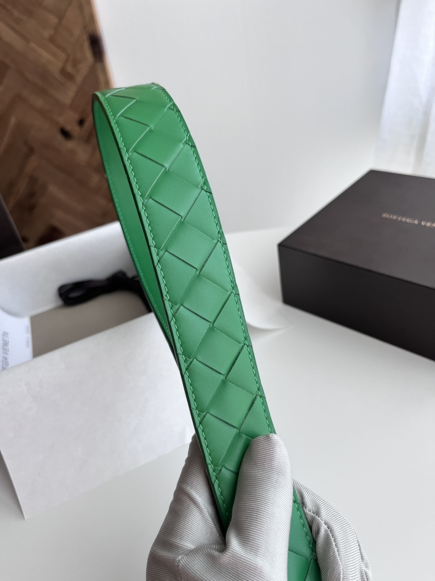 Louis Vuitton Male Leather Belt Cow Leather Silver M