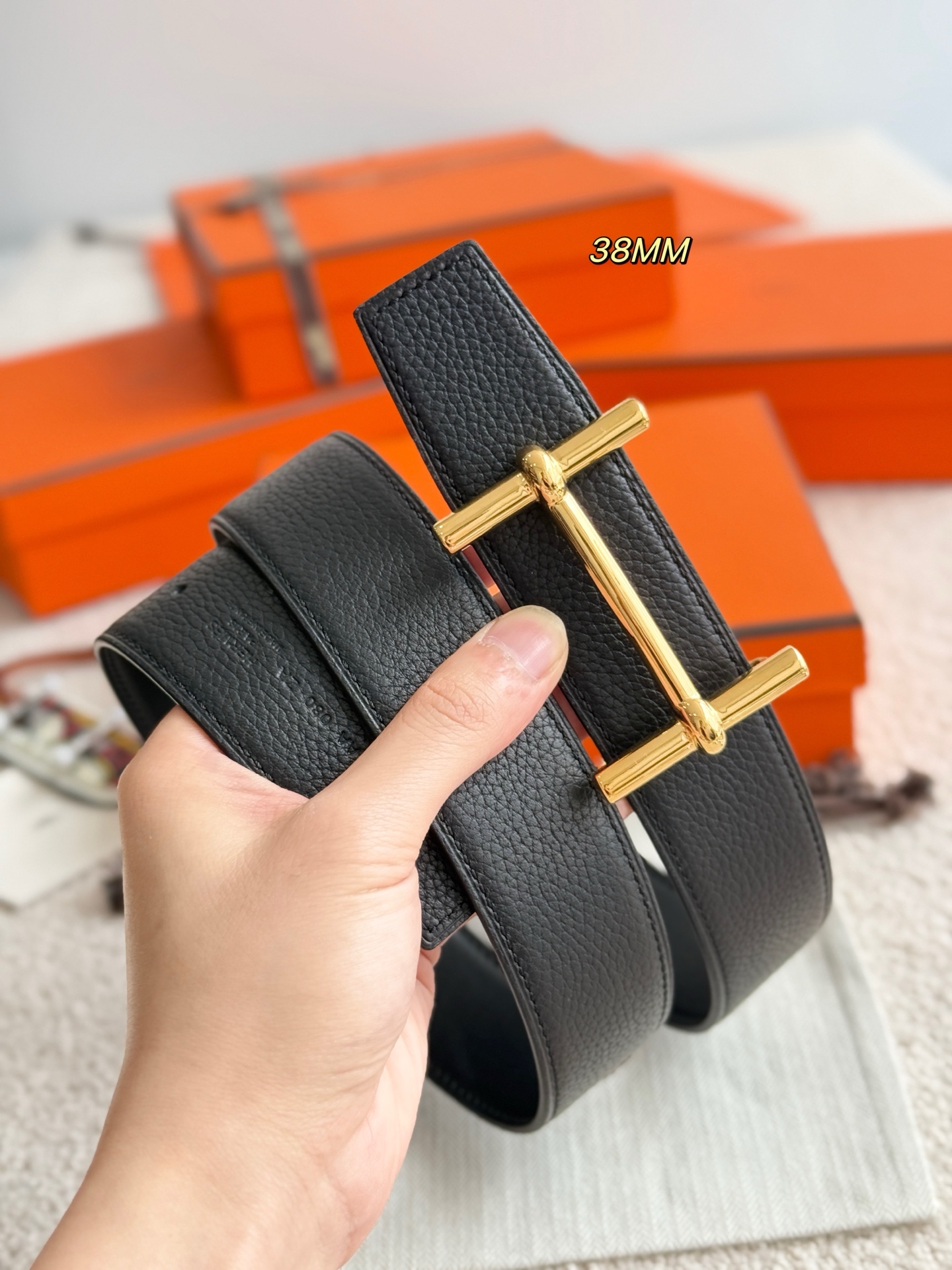 Dior Basic Belt Cow Leather Gold Narrow Width S-m