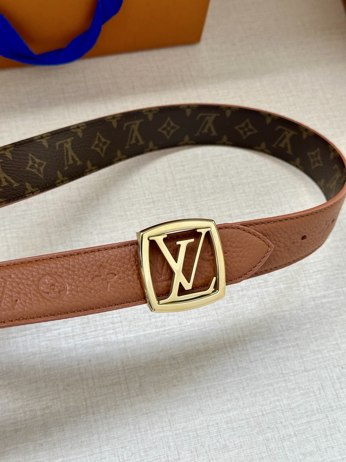 Louis Vuitton Female Basic Belt Cow Leather M-l