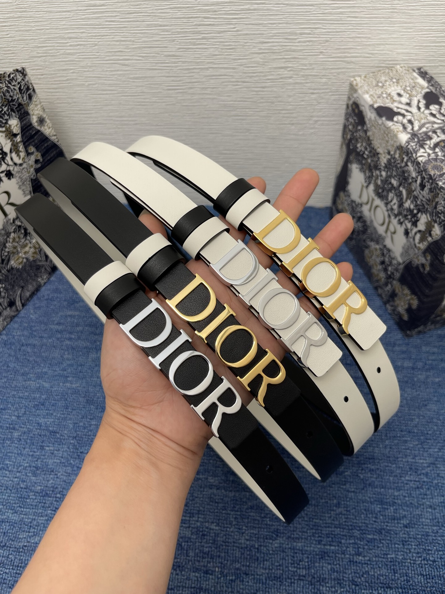 Dior Female Basic Belt Cow Leather Black S-m