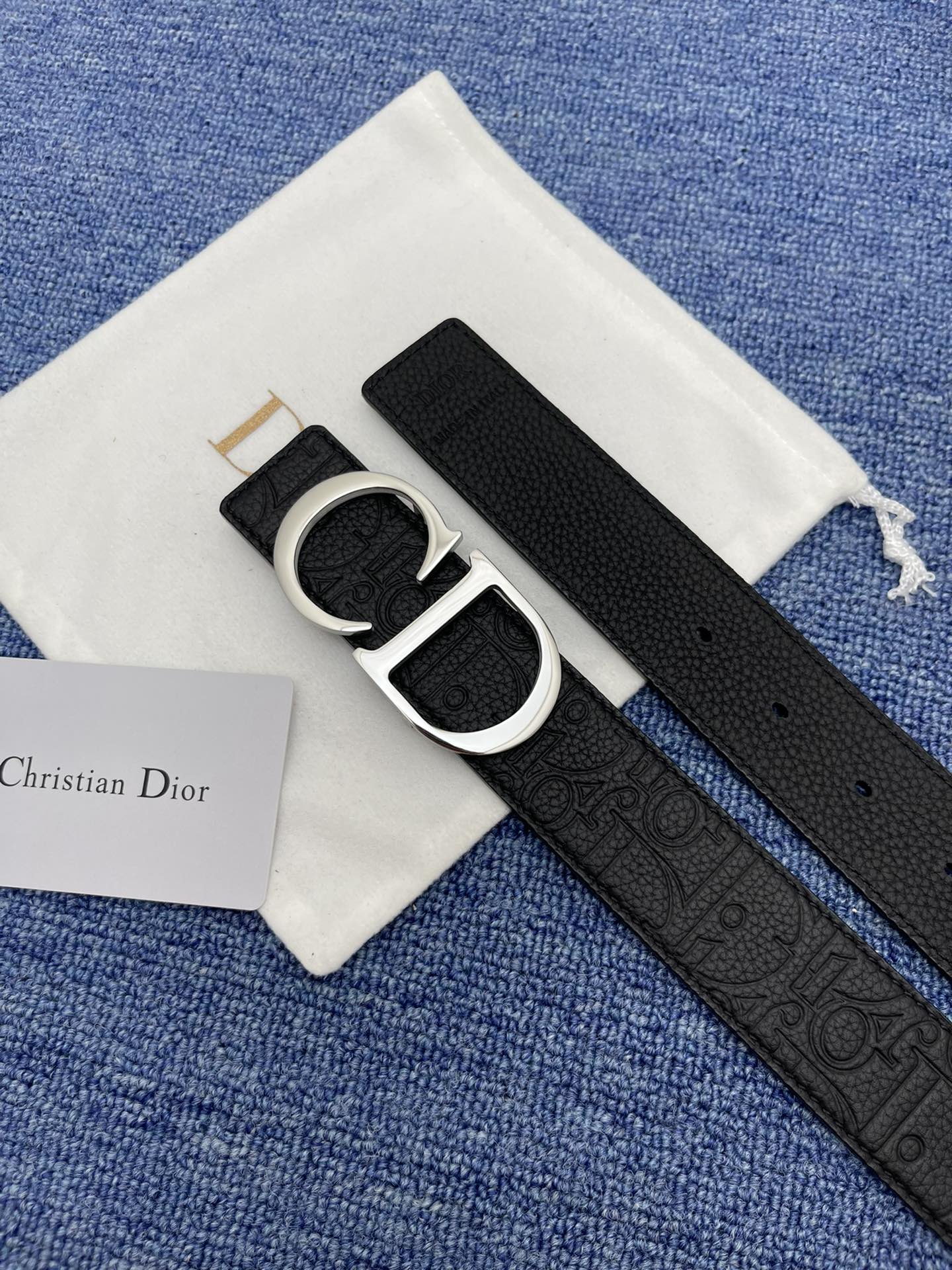 Dior Basic Belt Cow Leather Black Adjustable L