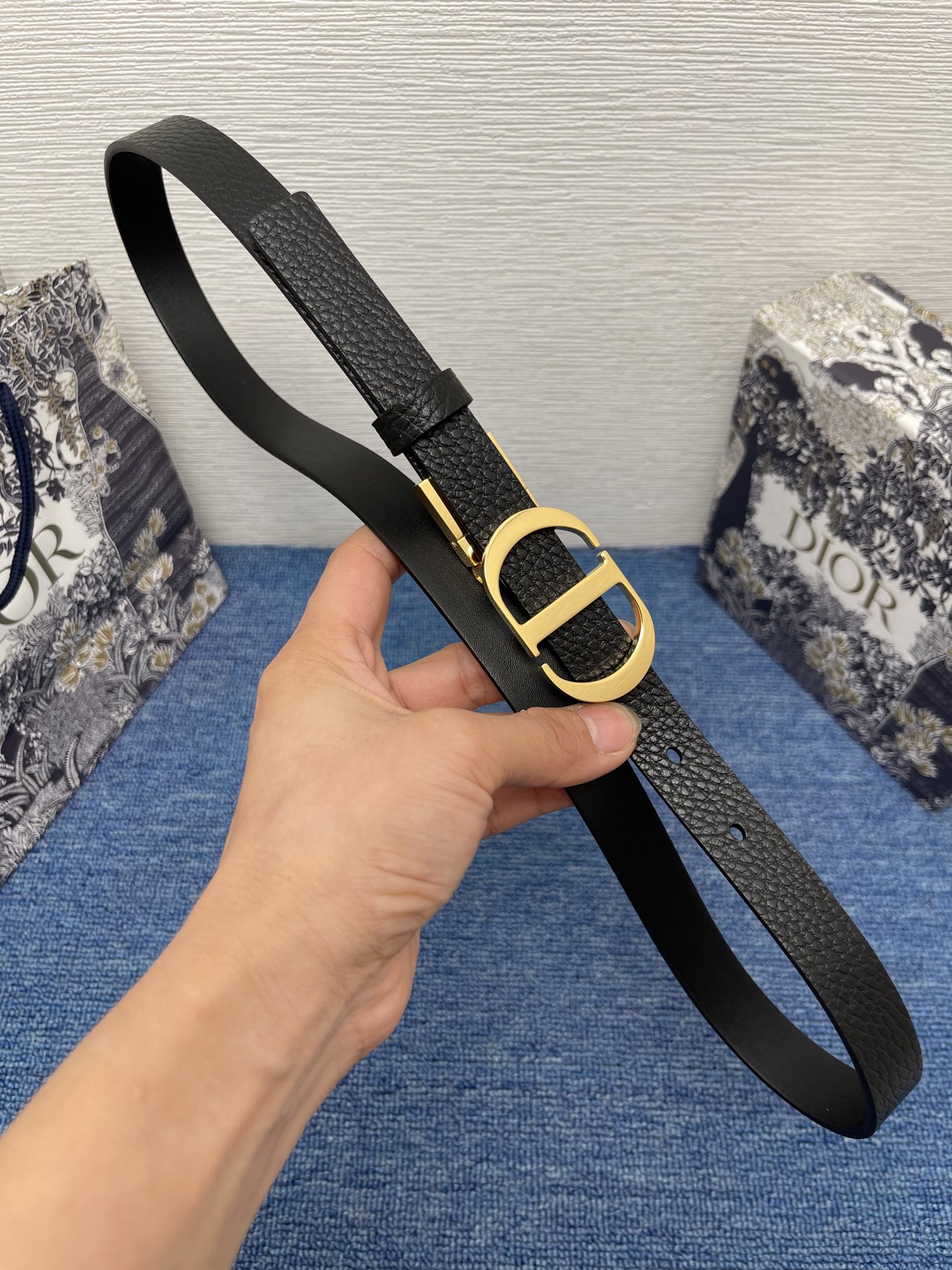 Dior Female Basic Belt Cow Leather Black Adjustable S-m