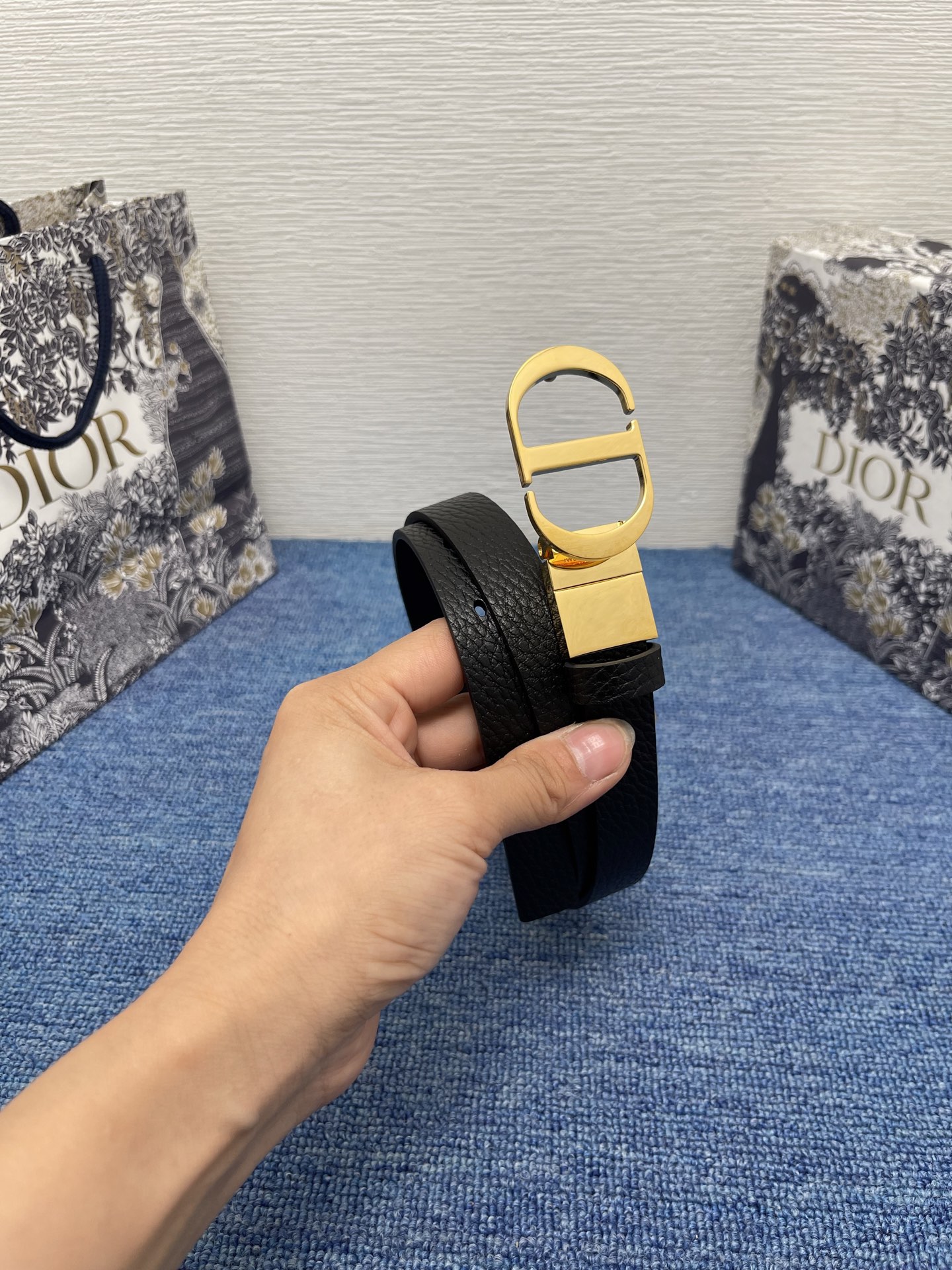 Dior Female Basic Belt Cow Leather Black Adjustable S-m