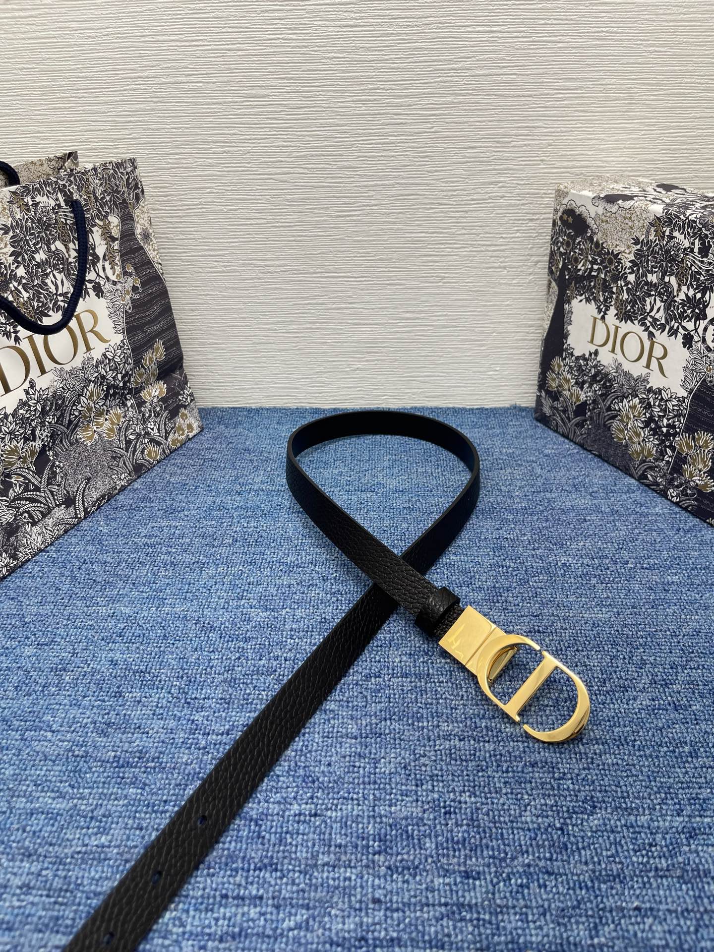 Dior Female Basic Belt Cow Leather Black Adjustable S-m