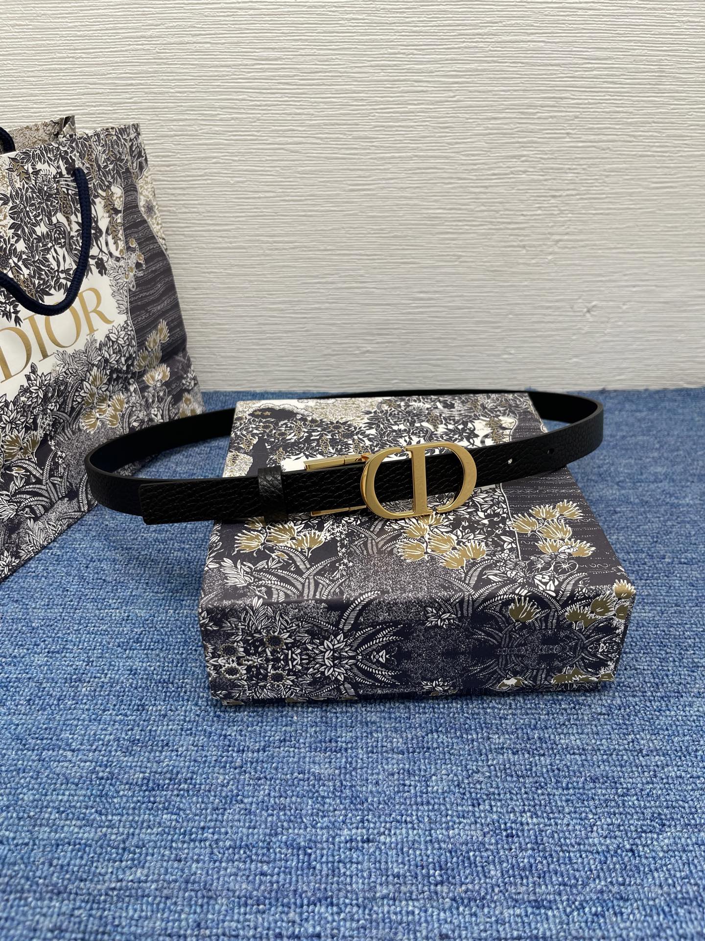 Dior Female Basic Belt Cow Leather Black Adjustable S-m