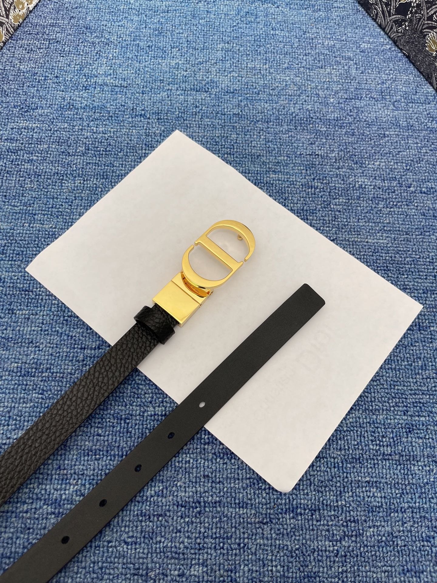 Dior Female Basic Belt Cow Leather Black Adjustable S-m