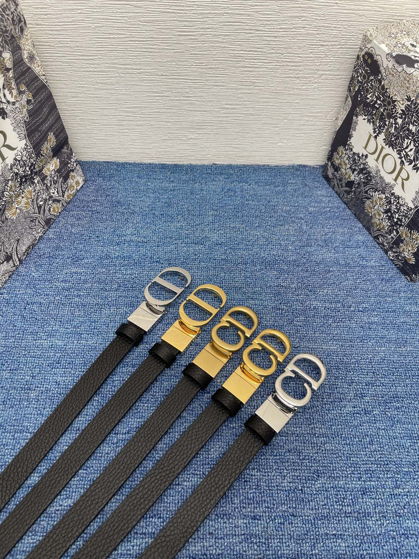 Dior Female Basic Belt Cow Leather Black Adjustable S-m