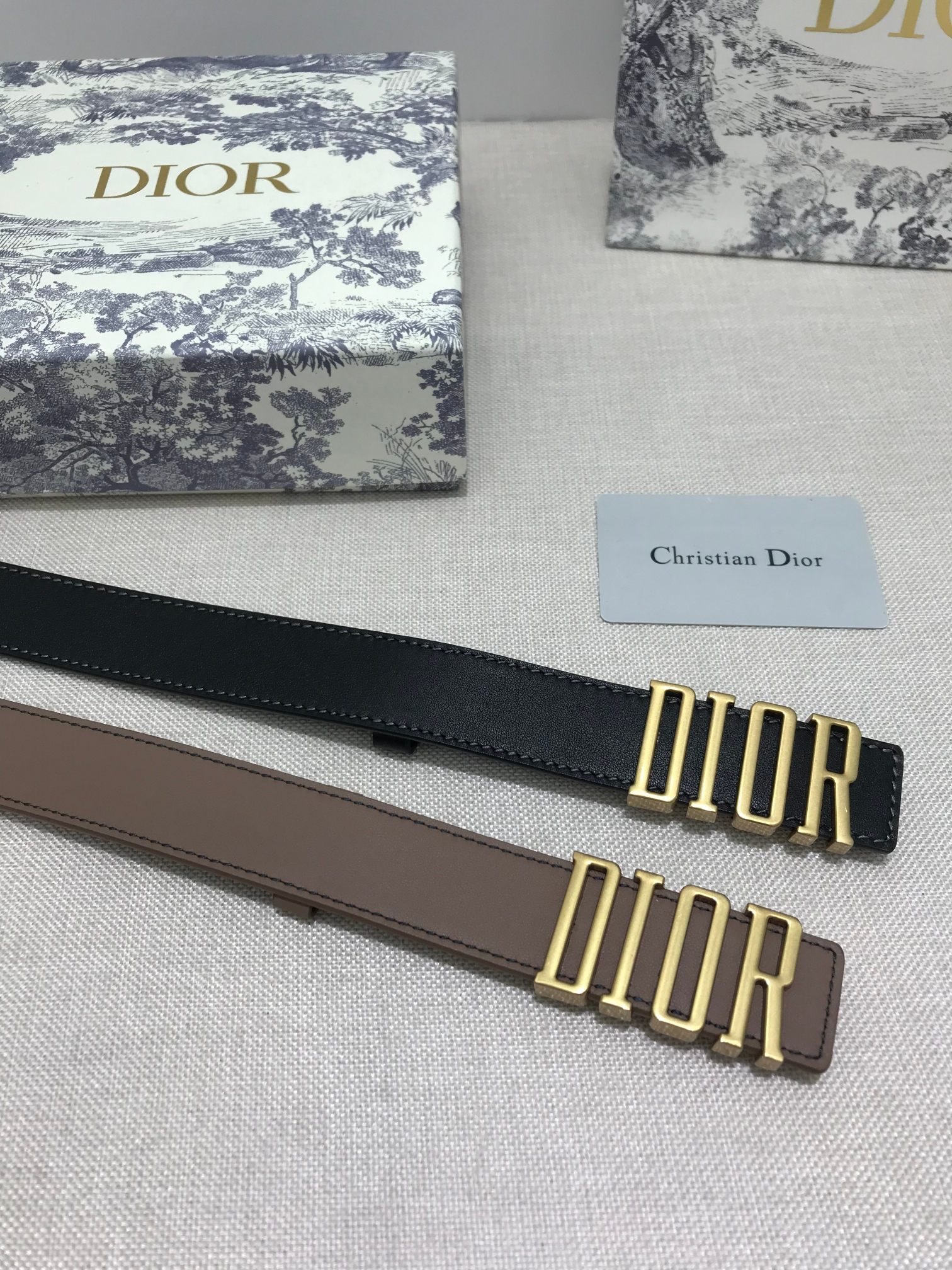 Dior Female Basic Belt Cow Leather Gold S-m-l