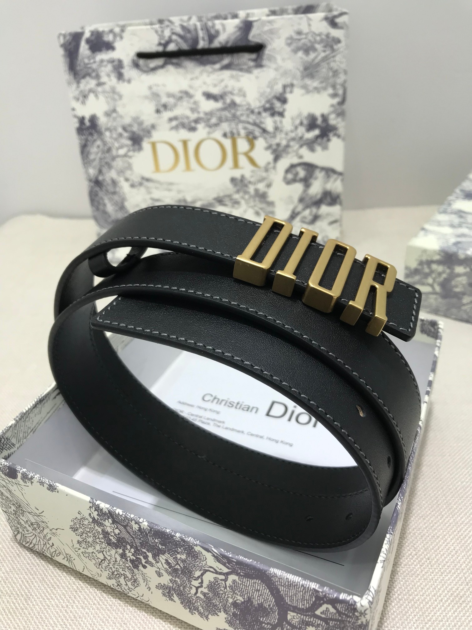 Dior Female Basic Belt Cow Leather Gold S-m-l