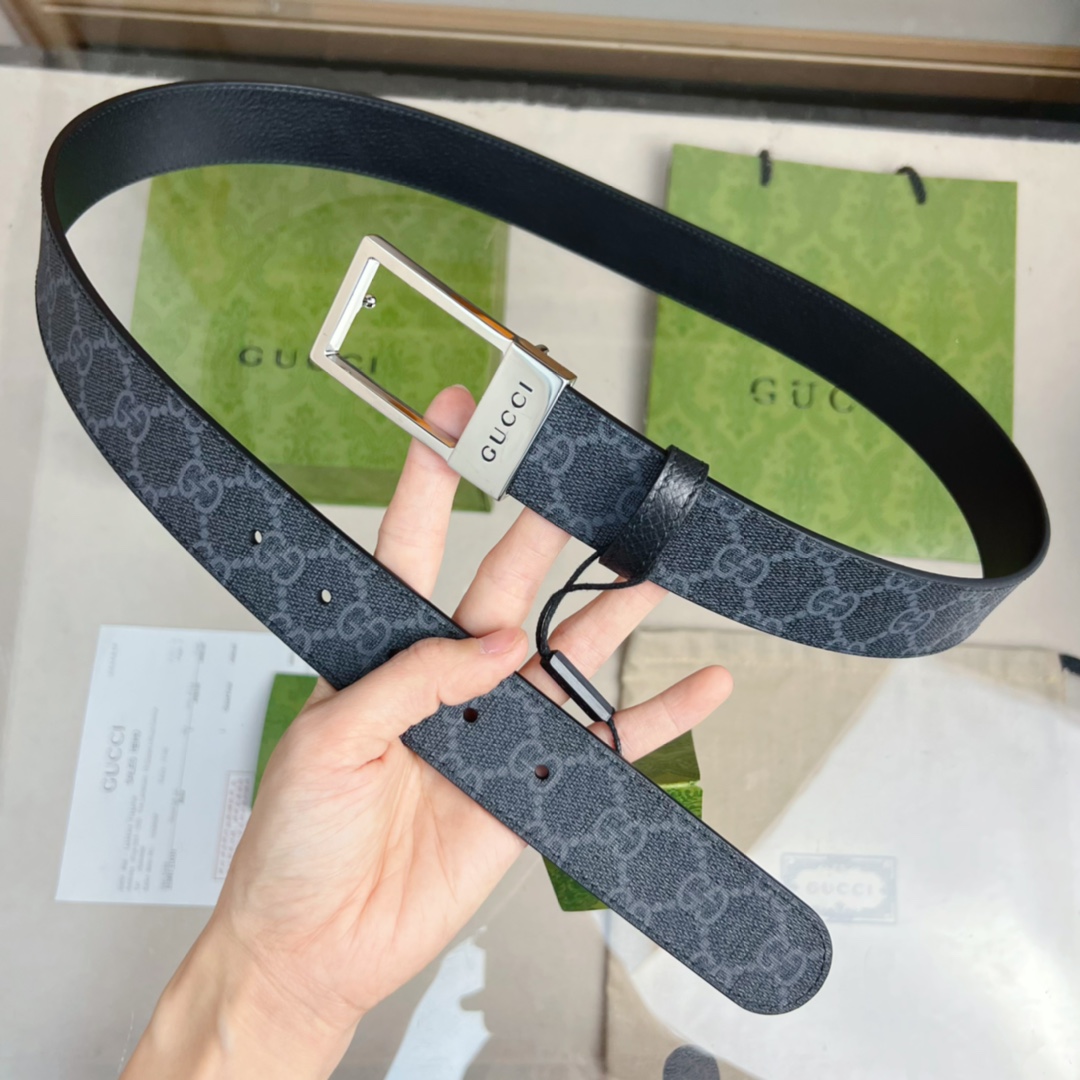 Gucci Male Basic Belt Canvas Black S-m