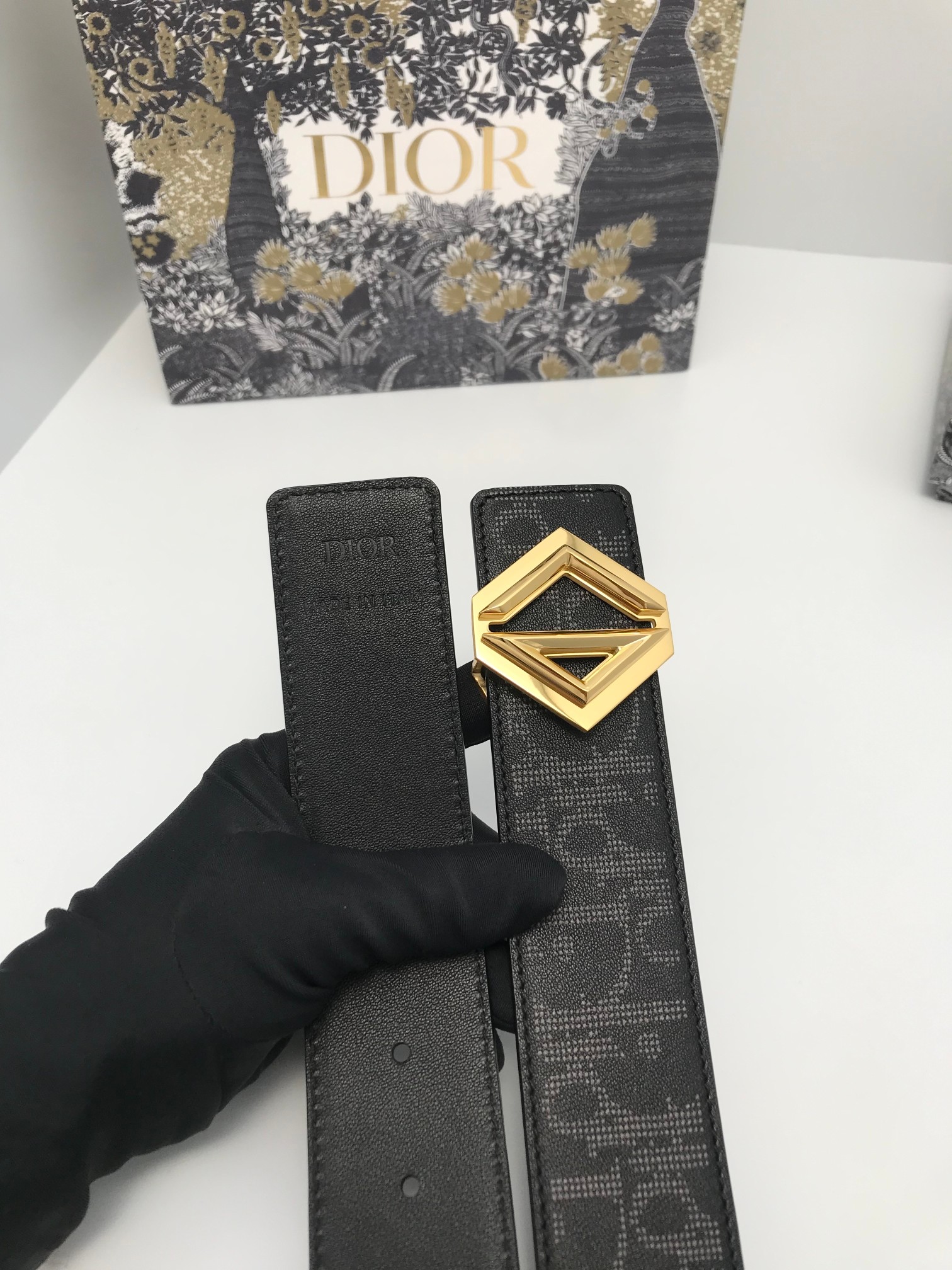 Dior Male Basic Belt Cow Leather Adjustable L