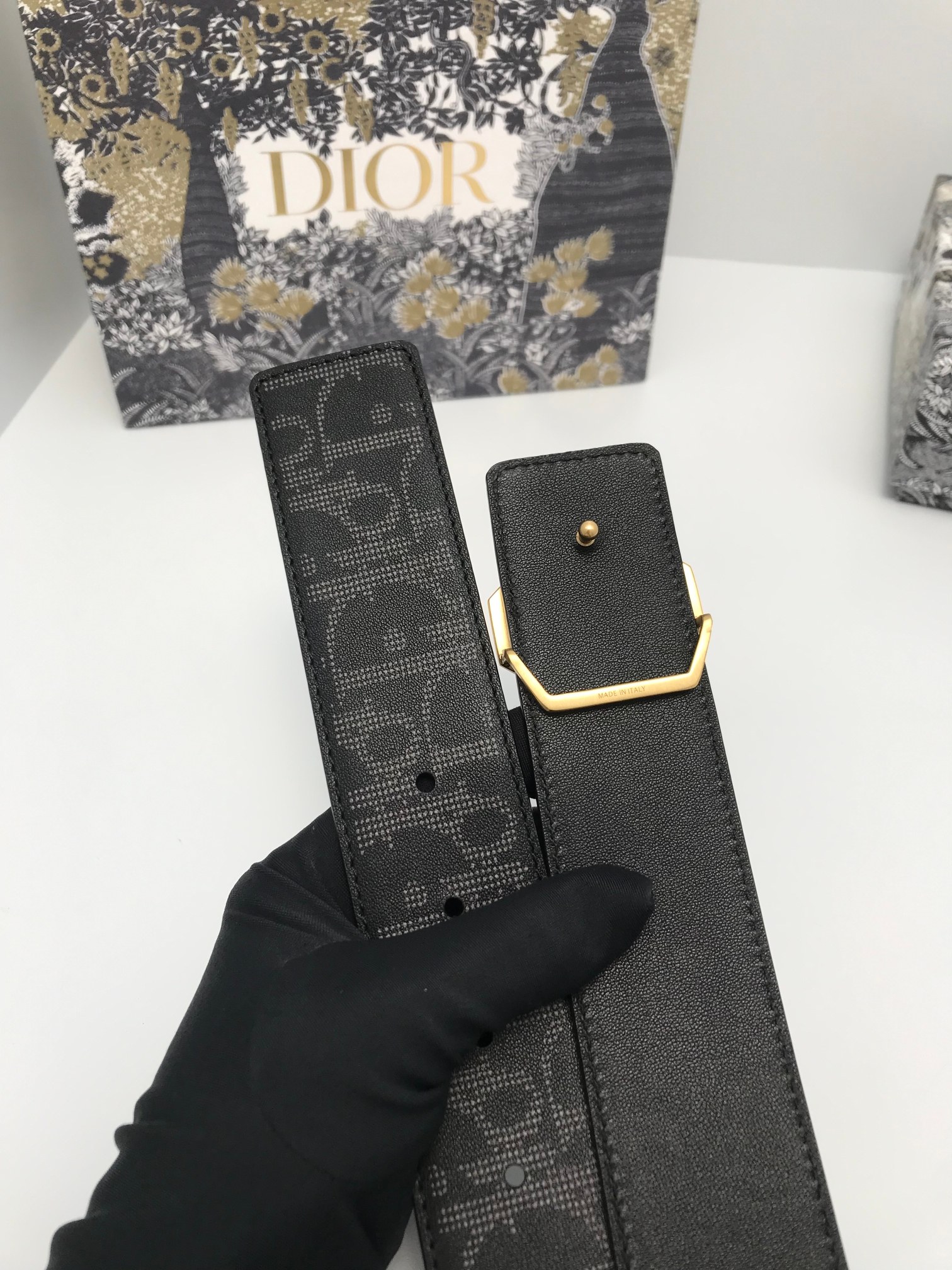 Dior Male Basic Belt Cow Leather Adjustable L