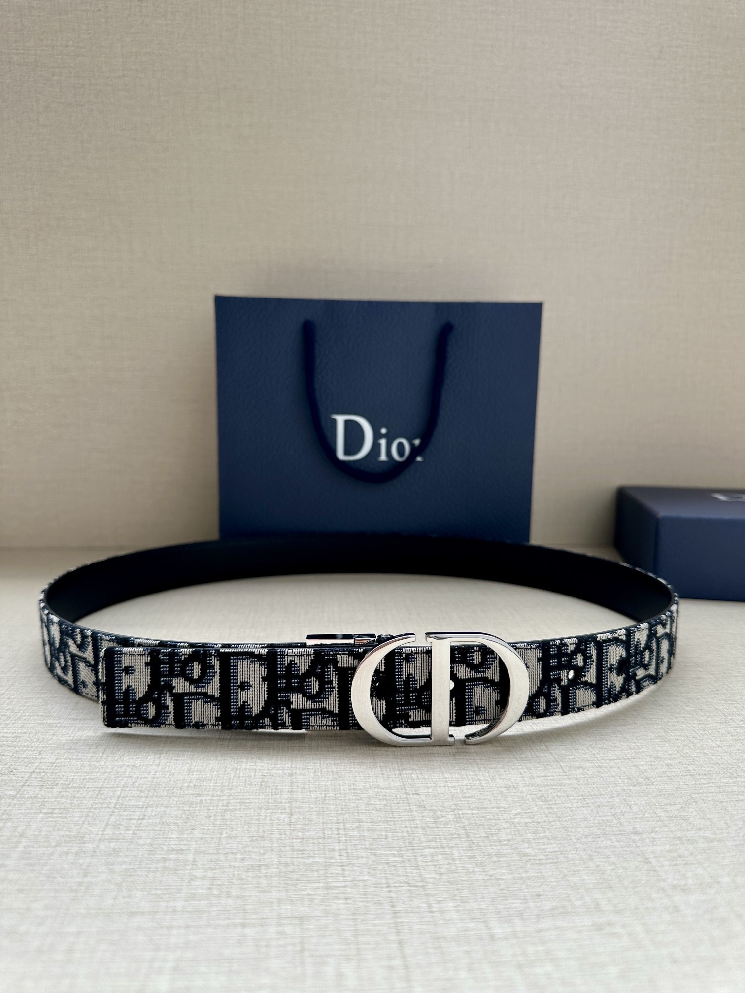 Dior Female Basic Belt Cow Leather Gold 30mm-m-l