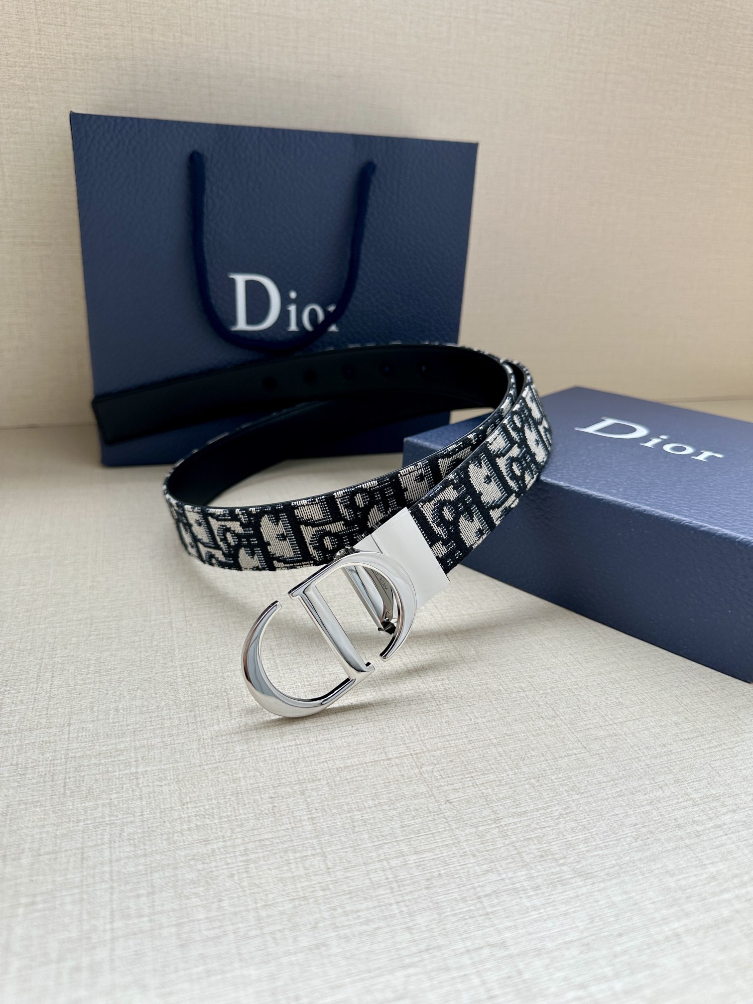 Dior Female Basic Belt Cow Leather Gold 30mm-m-l