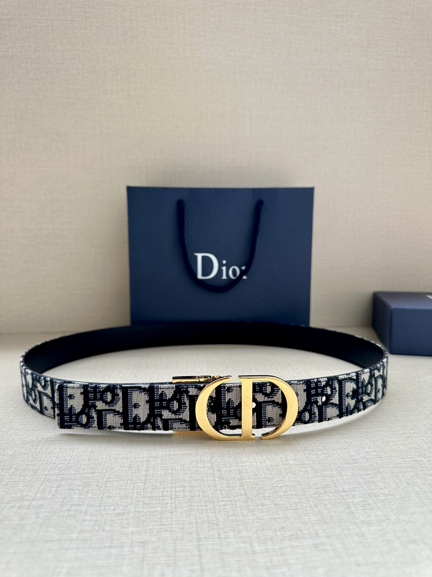 Dior Female Basic Belt Cow Leather Gold 30mm-m-l