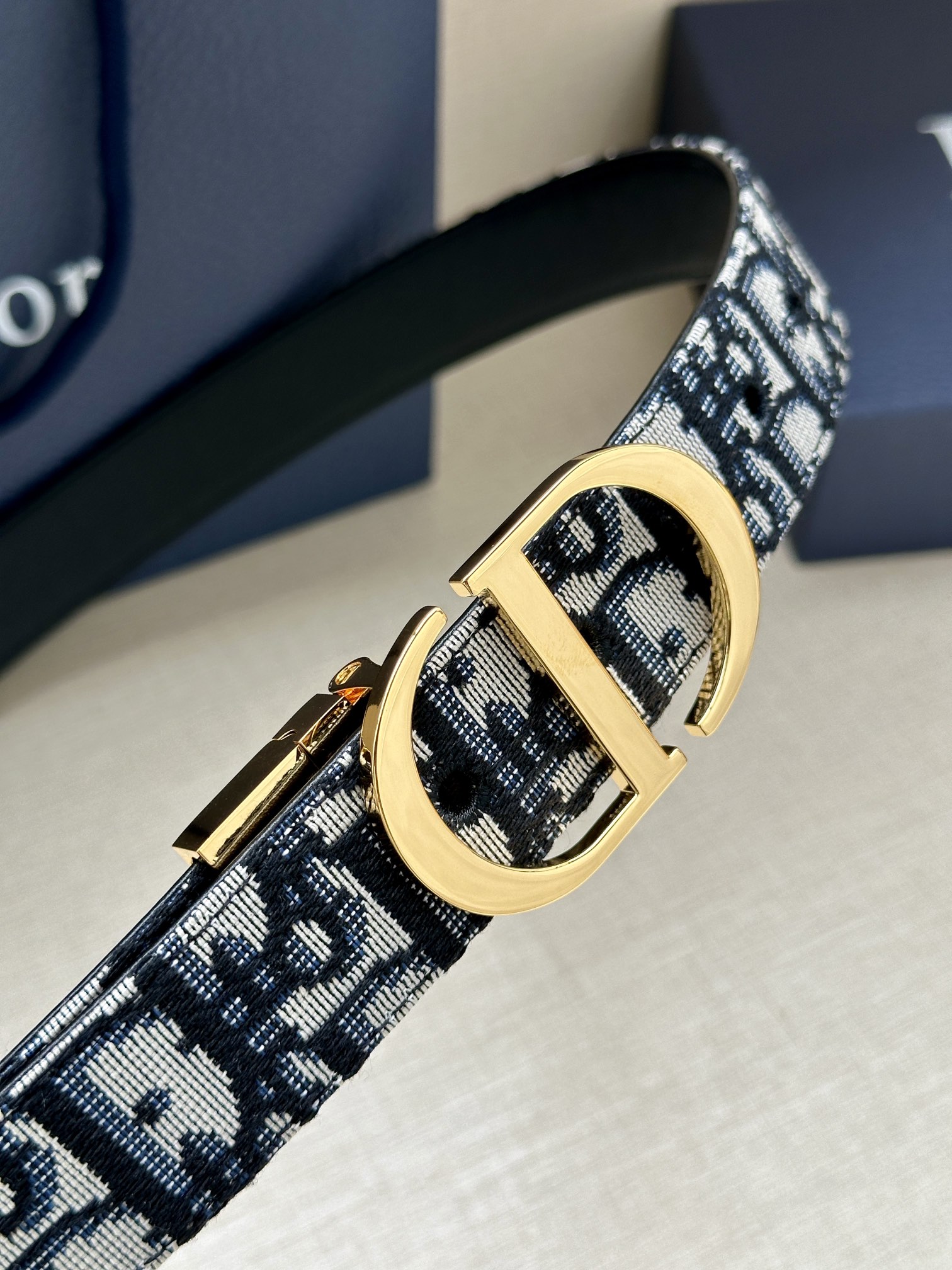 Dior Female Basic Belt Cow Leather Gold 30mm-m-l