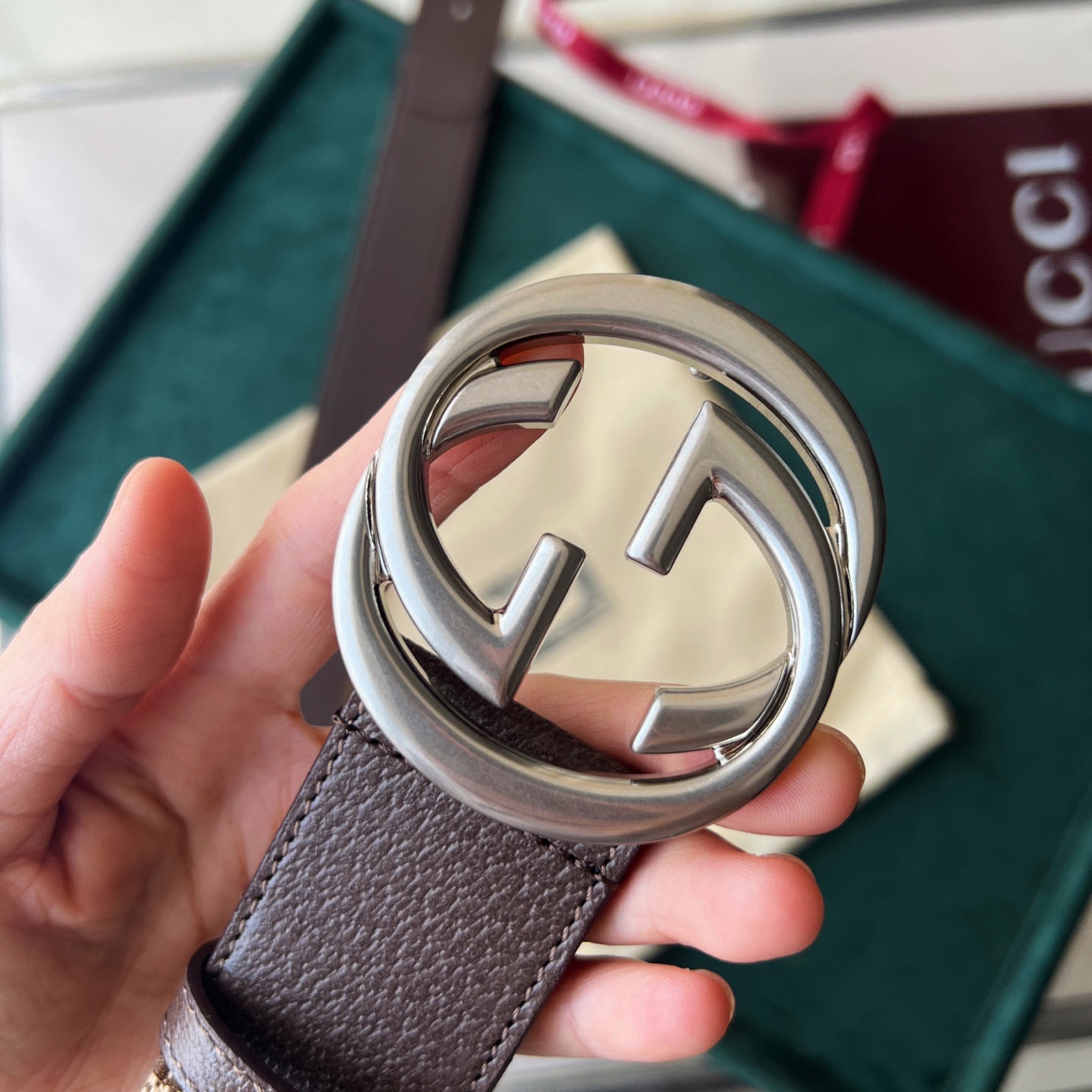 Gucci Basic Belt Canvas White Wide Width M