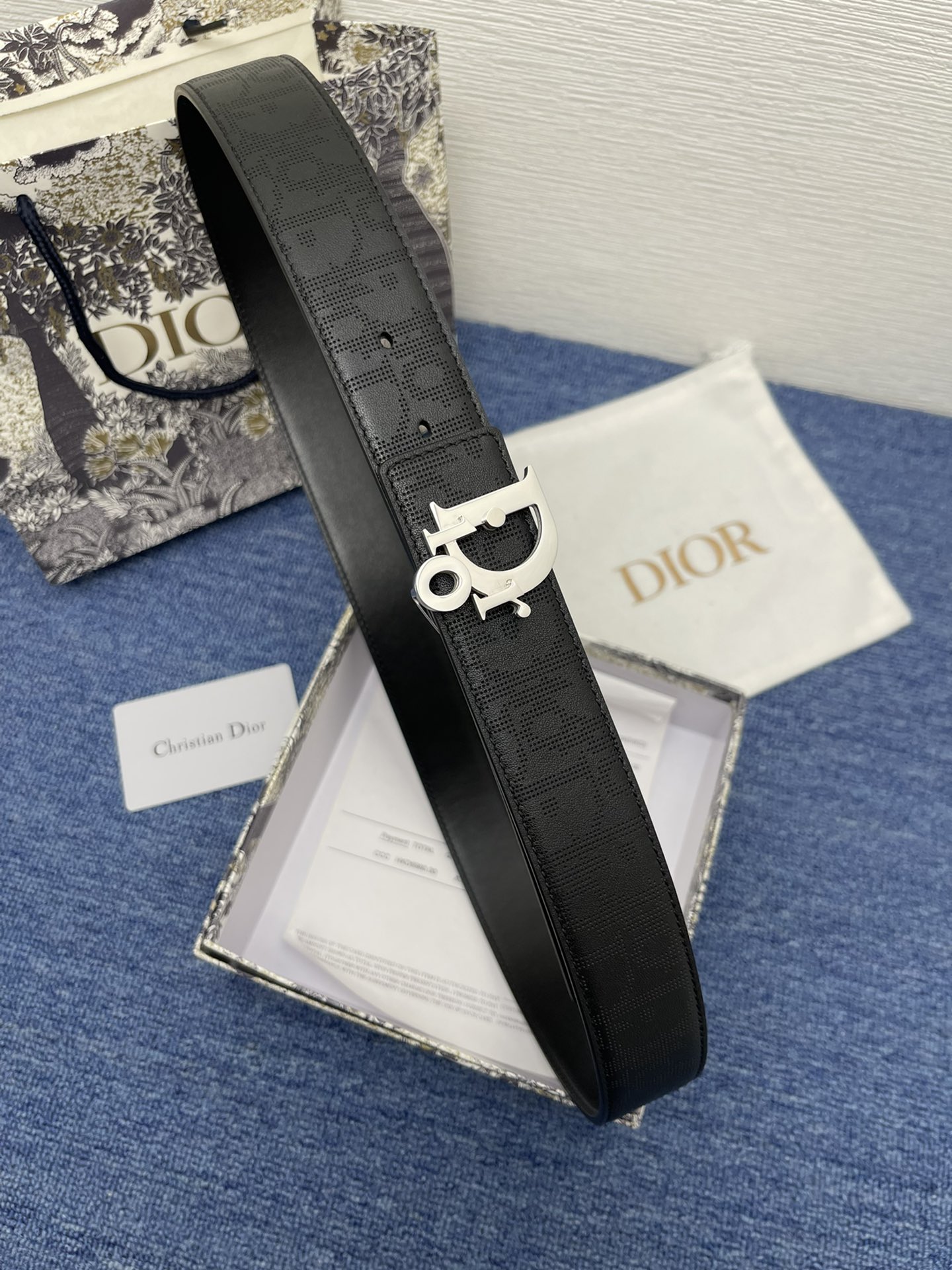 Dior Pin Buckle Belt Black Adjustable M