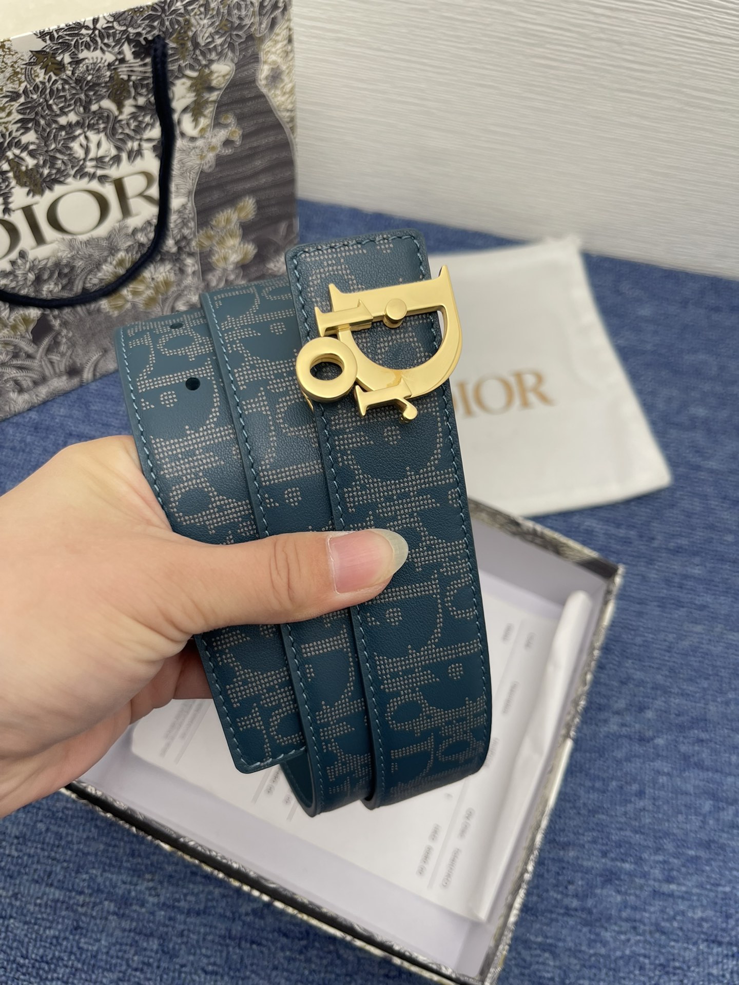 Dior Pin Buckle Belt Black Adjustable M